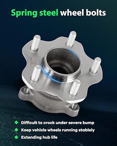 Miniatura 4 de SCITOO Conjunto de cubo de rodamiento de rueda trasera 512389 para Nissan Altima 2007 no ABS 5 lengüetas