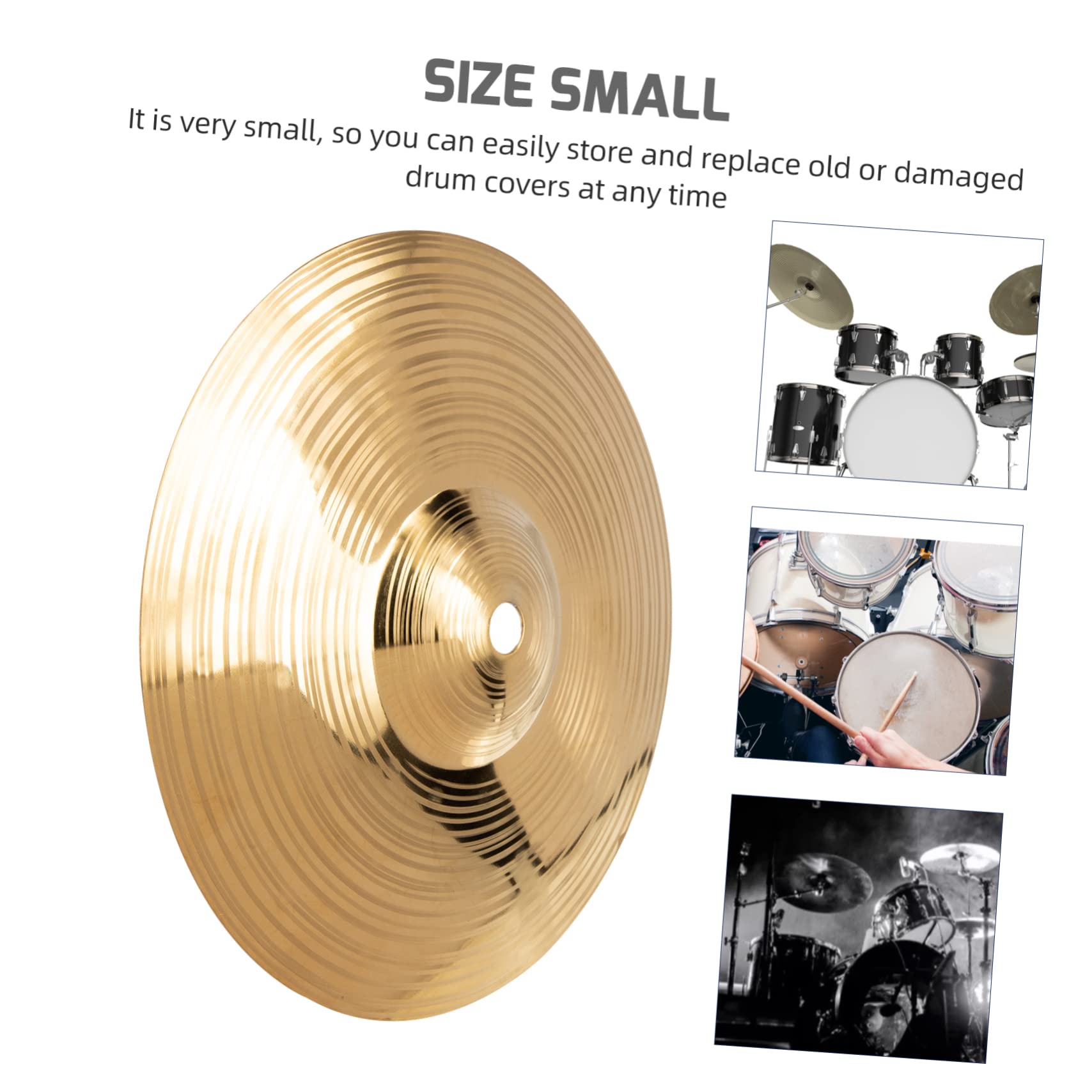 HEMOTON Practice Drum Kit Cymbal Set Musical Instrument Accessories for Jazz Drum Parts