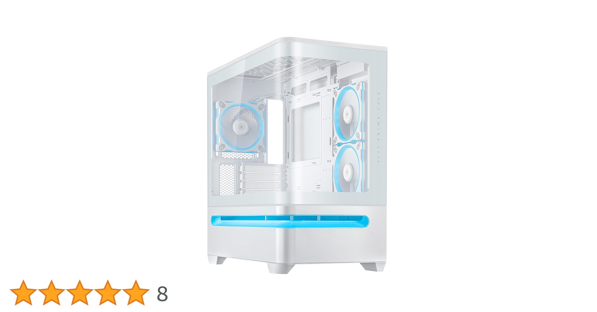 Amazon | ASUS Prime AP202 ARGB Micro-ATX PCケース 湾曲した