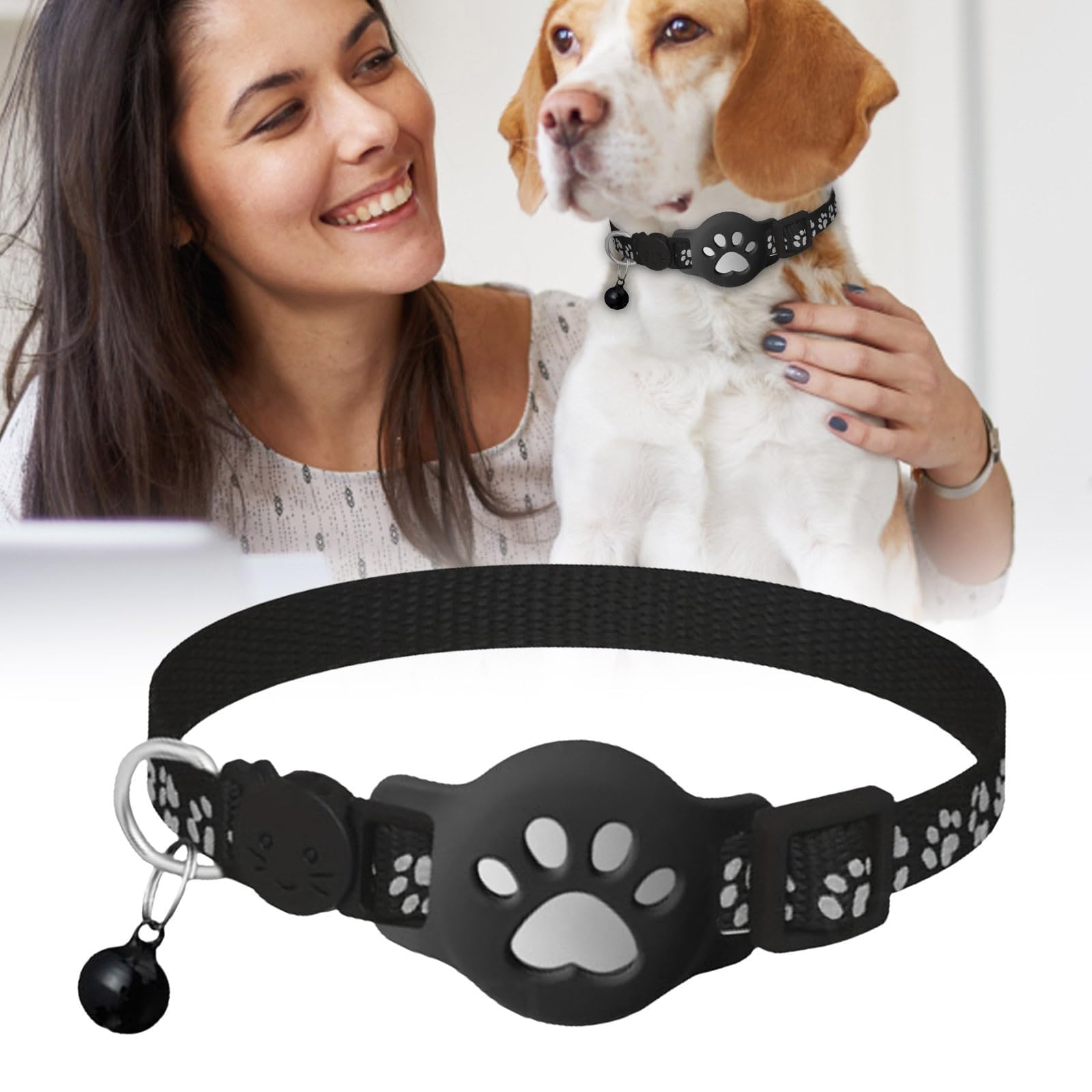 Collier GPS Chat, 2026 Nouveau Traceur GPS Chat Tracker, sans Carte SIM, sans Abonnement Mensuel, Localisation Temps Réel, Imperméable et Durable