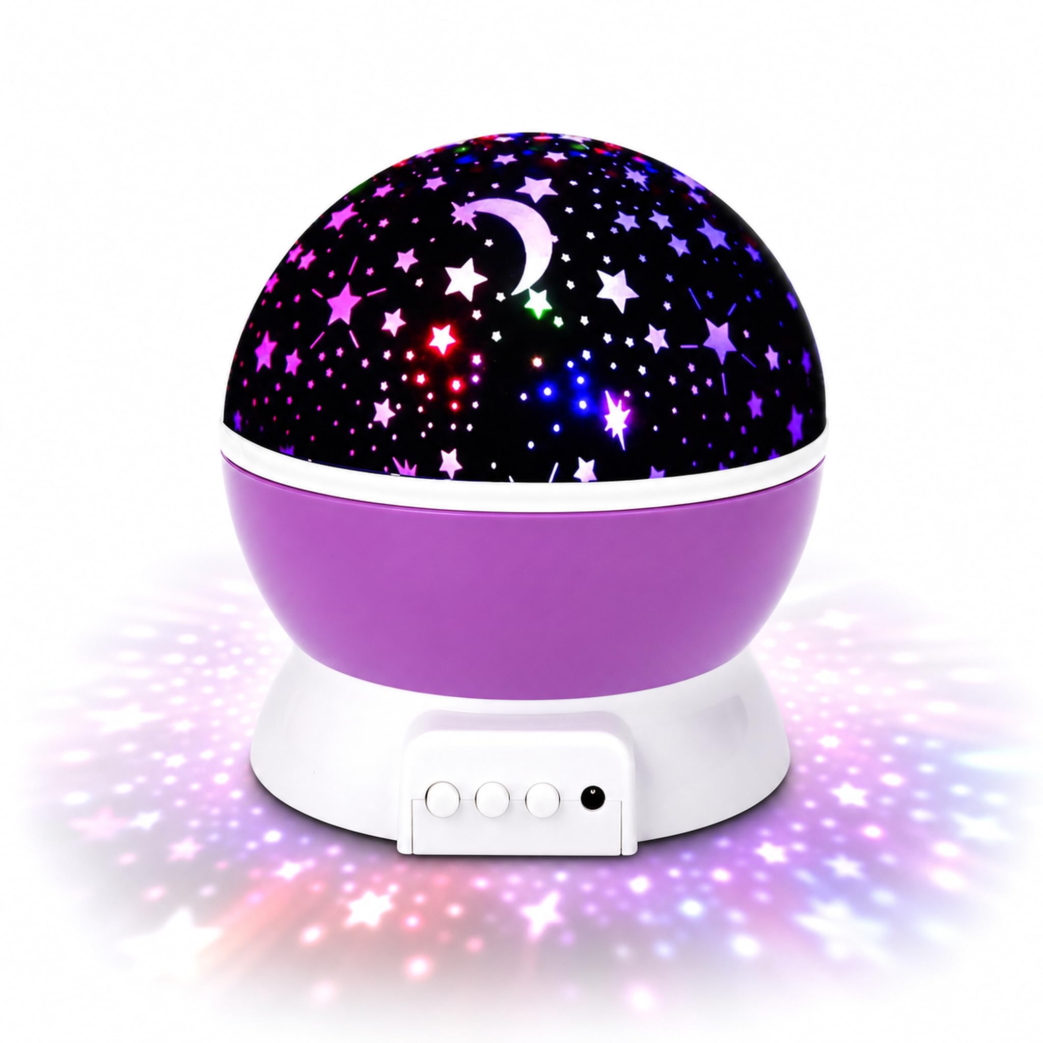 Sensory Toys for Babies 0-12 Months, Star Night Light Projector, purple