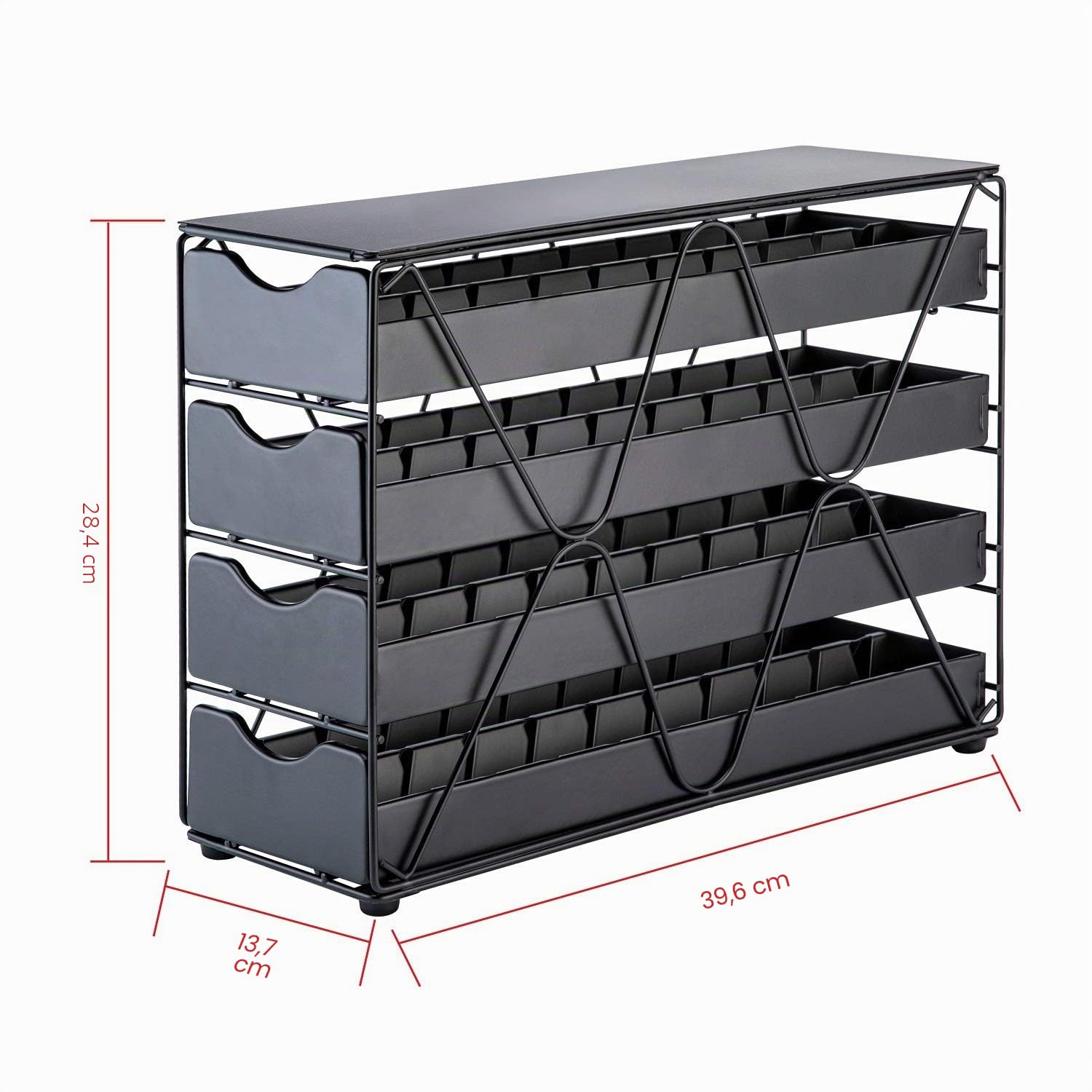 FlagShip Soporte para cápsulas Nespresso Vertuo (4 niveles (capacidad de 80 cápsulas)