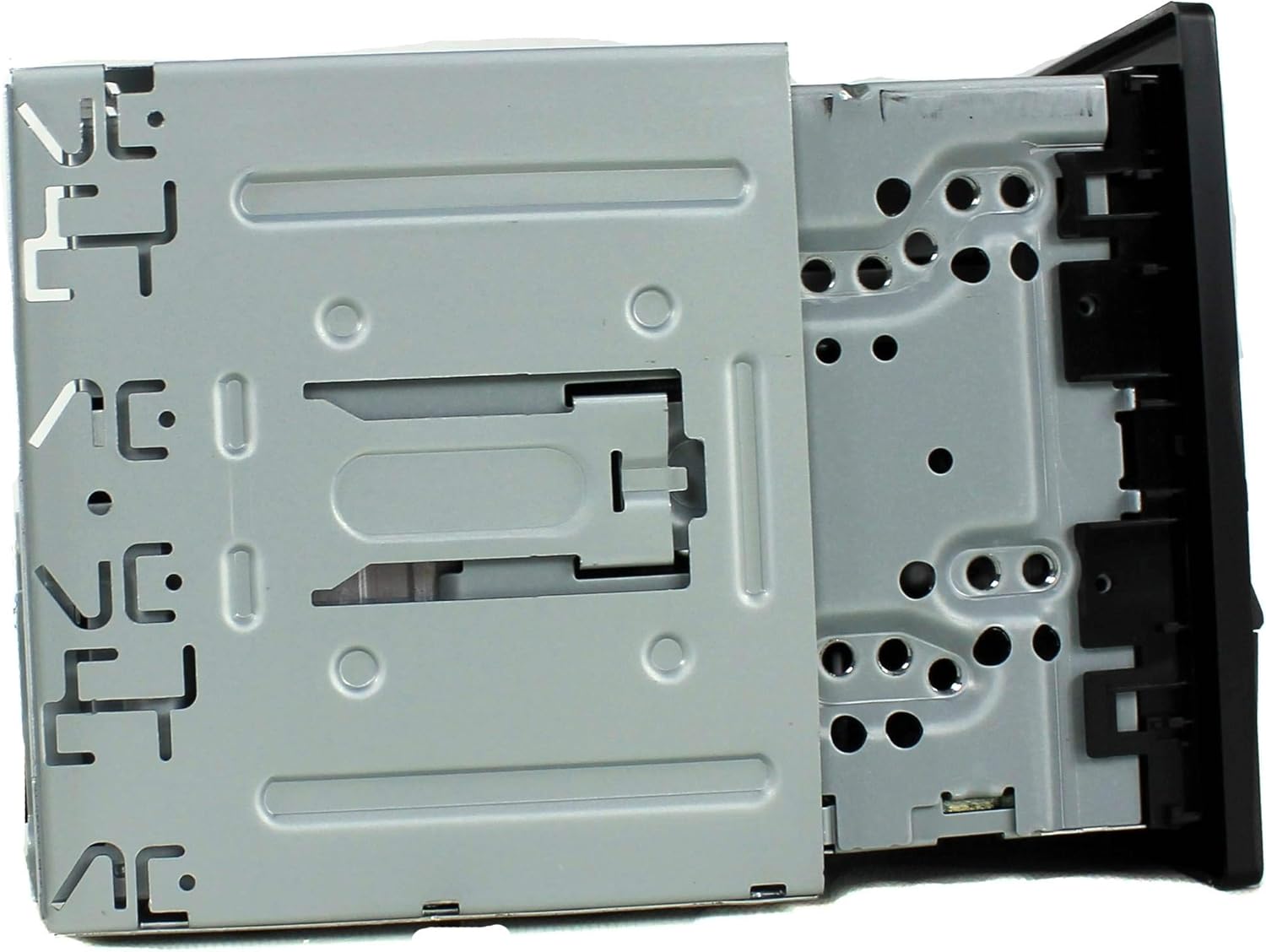 หลัง view of Kenwood DPX501BT showing wiring harness and RCA outputs