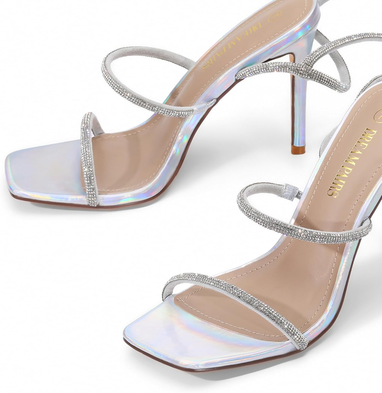 DREAM PAIRS High Heels Stilettos for Women - Strappy Gladiator Sexy Square Toe Open Toe Dressy Pumps Sandals - Image 4