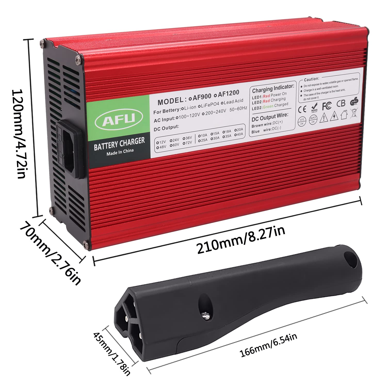 48V 15 AMP Golf Cart Battery Charger Compatible with 48 Volt Yamaha G19 - G22 Models/RXV Plug/Yamaha G29 Plug (AF900-4815-RXV)