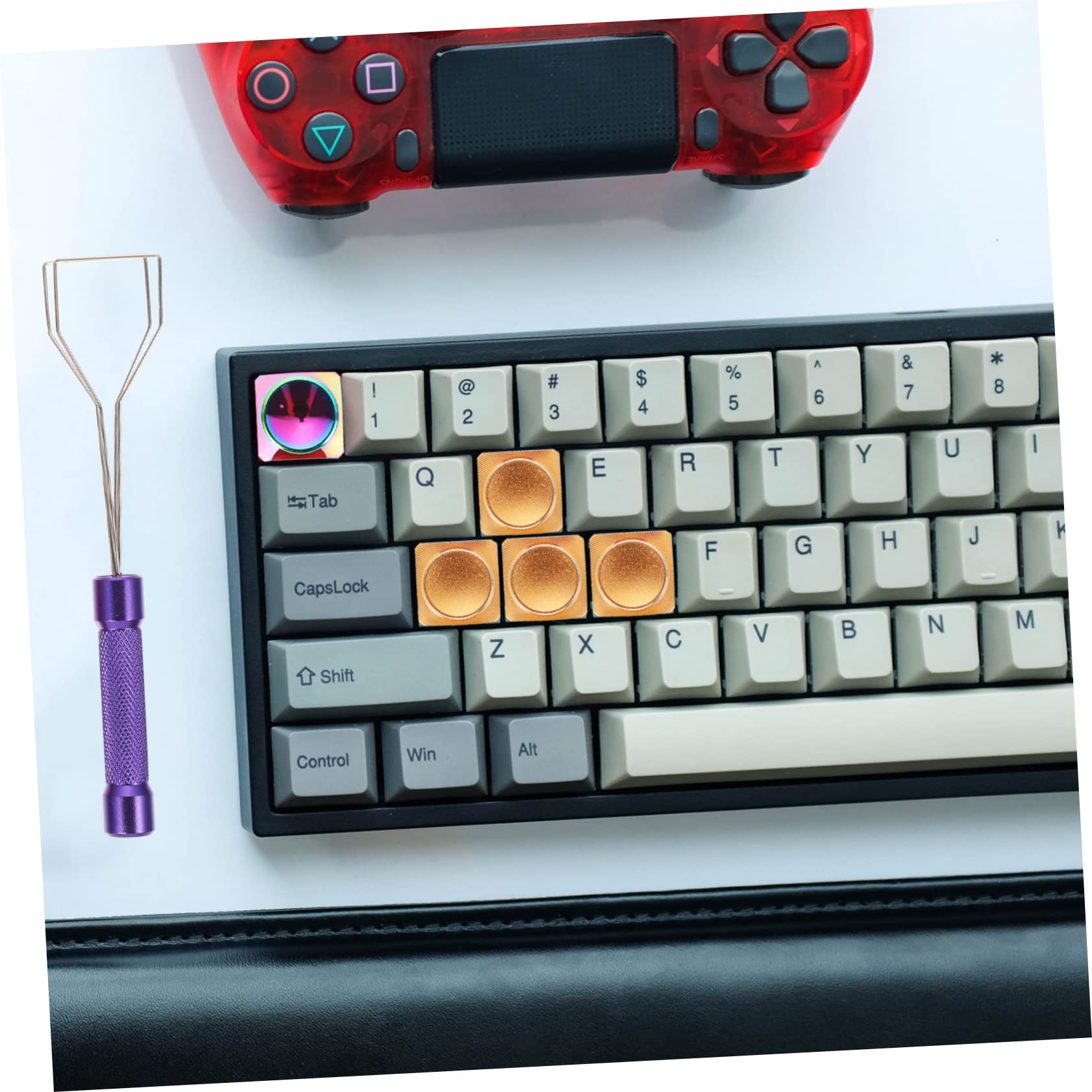 金属キーキャップ　ゲーミングキーボード Amazon | ETHZZLE 1セットアルミ製属キーキャップ メカニ キーボード用