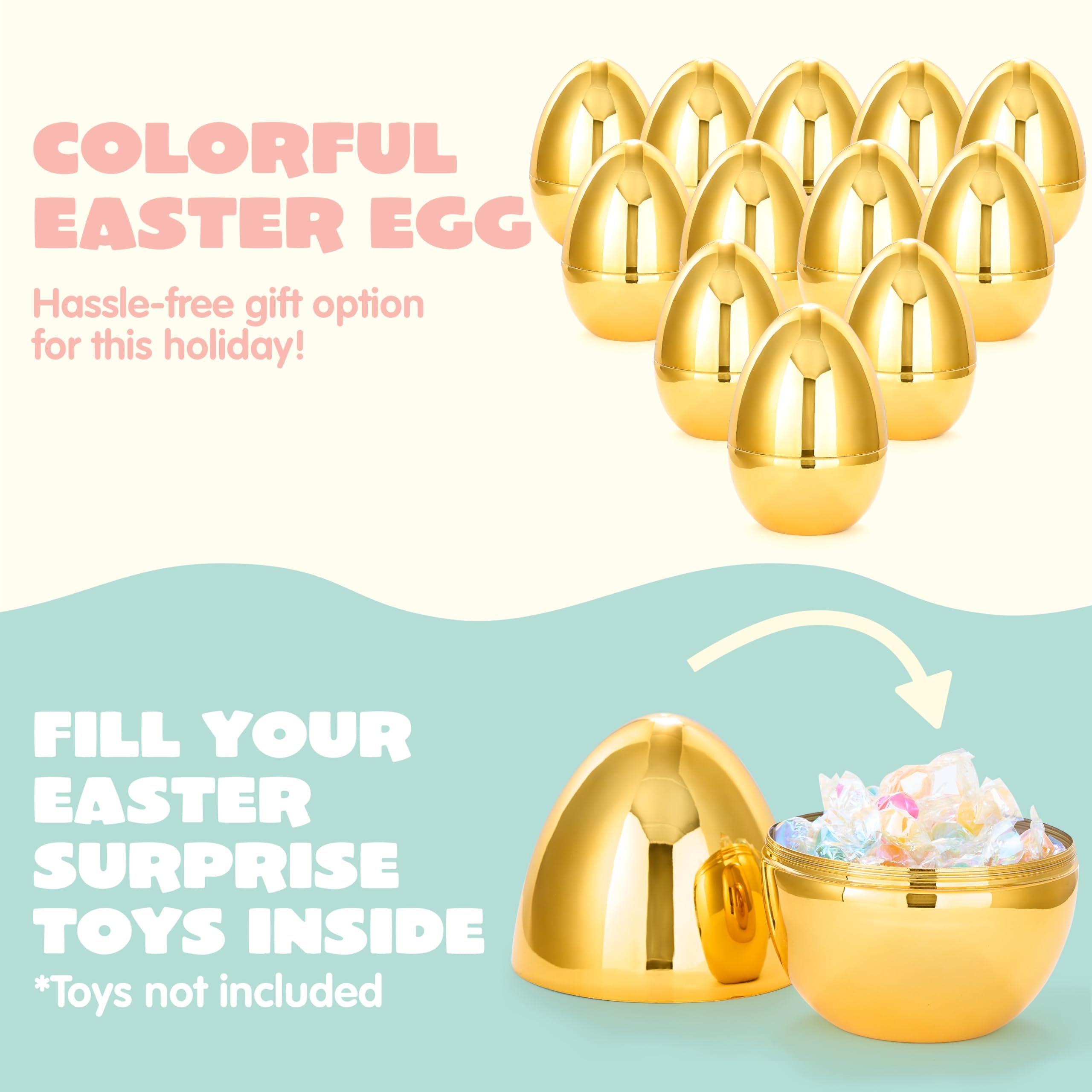 JOYIN 30PCs 3.15 '' Grands Oeufs de Pâques Iridescents Peints Jumbo pour Enfants Panier Stuffers Fillers, Jeu de Chasse de Pâques, Jouets Remplissant des Friandises et Faveur de Fête à Thème de JOYIN 30PCs 3.15 '' Grands Oeufs de Pâques Iridescents Peints Jumbo pour Enfants Panier Stuffers Fillers, Jeu de Chasse de Pâques, Jouets Remplissant des Friandises et Faveur de Fête à Thème de