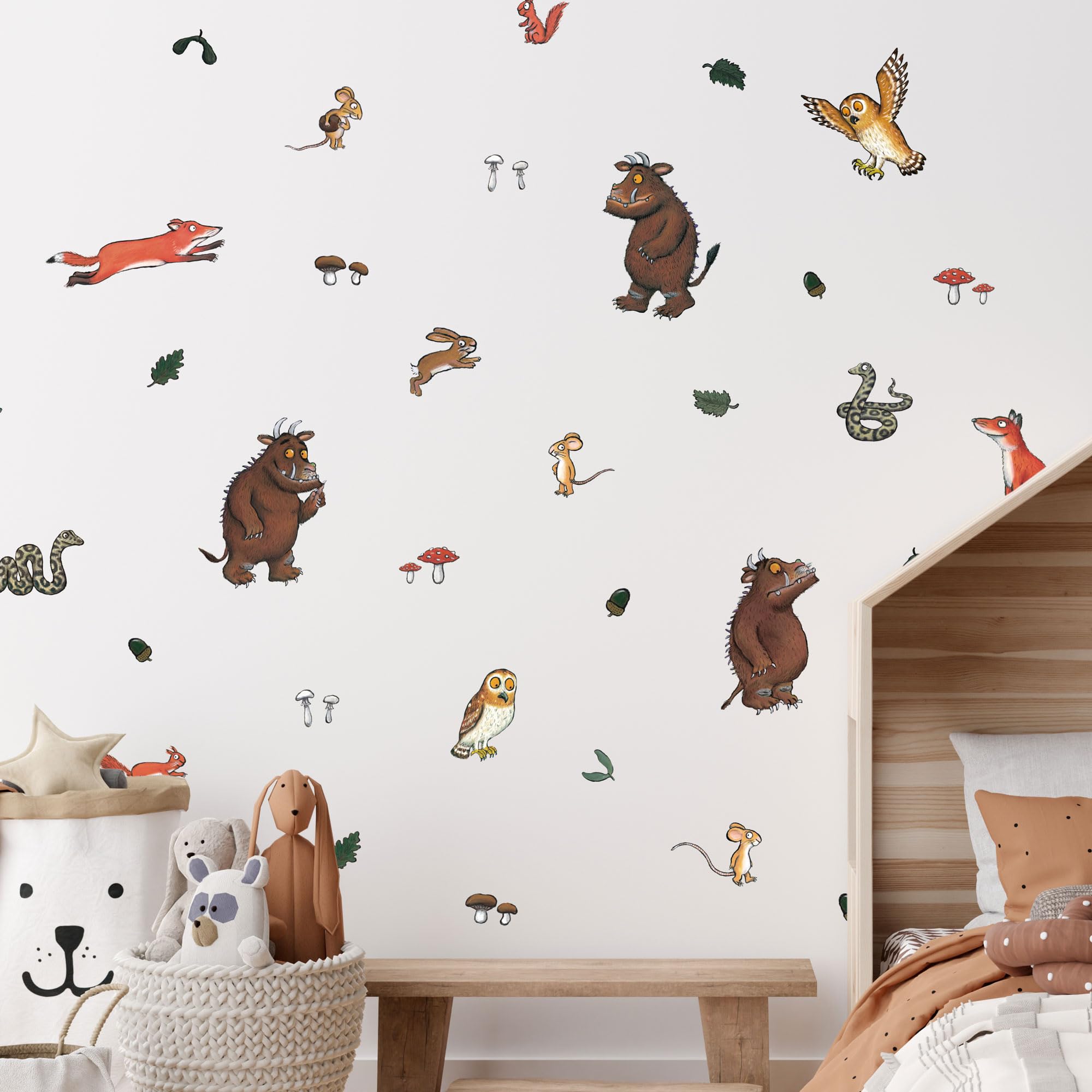 The Gruffalo Wall Stickers – Peel and Stick Gruffalo & Friends Wall Decals, Childs Bedroom Decor, Easy to Apply & Removable