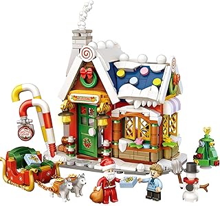788PCS Christmas House Building Kit, Christmas Gingerbread House Building Kit, Building Blocks Christmas House, Christmas Building Blocks Sets, A Great Holiday Present Idea for Christmas(#1)