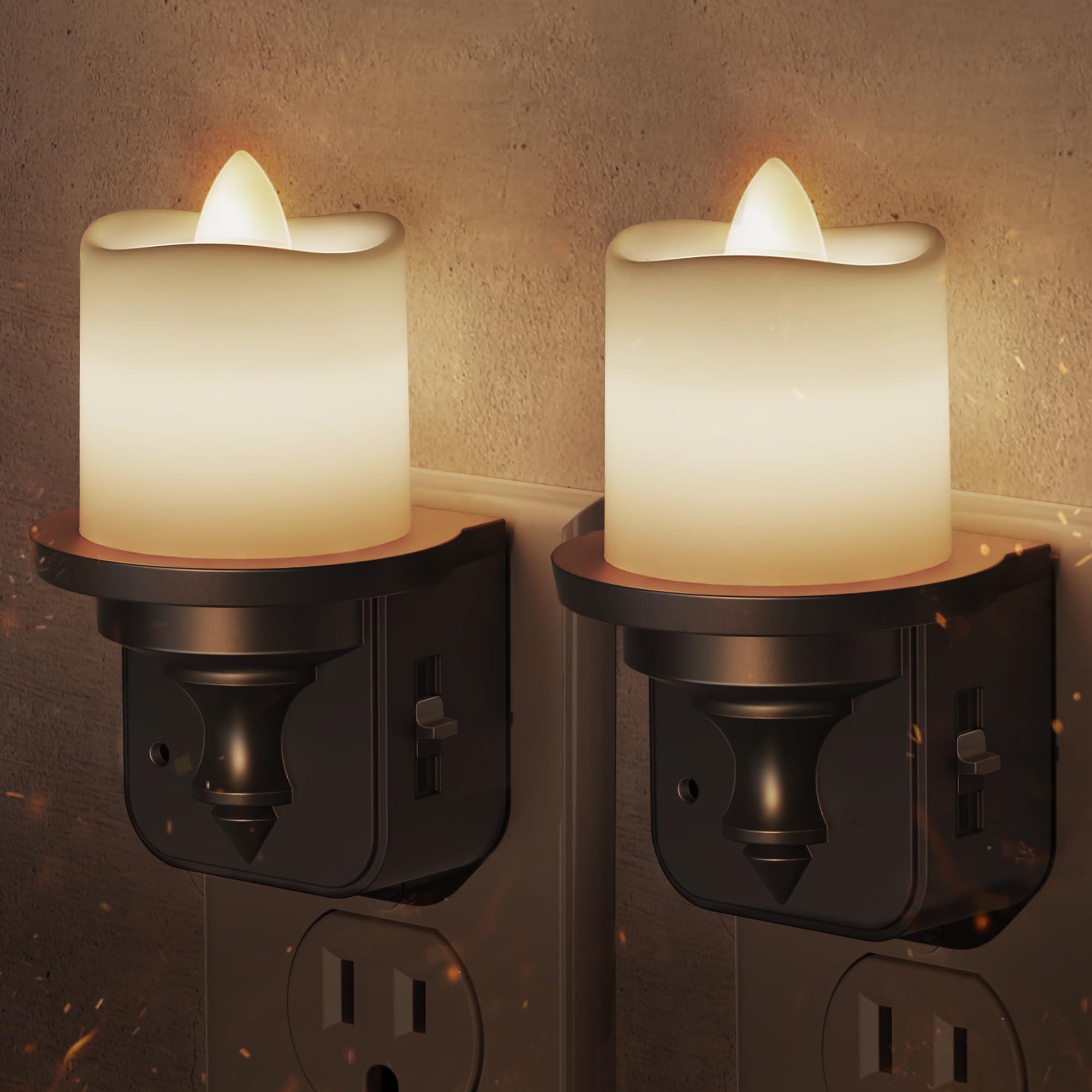L LOHAS LED Night Light Nightlight Plug in Dusk to Dawn Sensor 0-100LM Dimmable Night Light Vintage Decorative