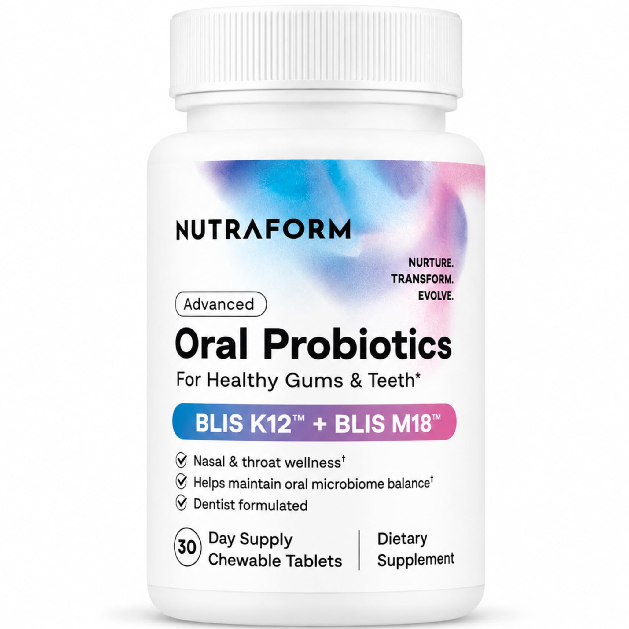 Oral Probiotics for Teeth, Gums & Bad Breath with BLIS K12 & M18