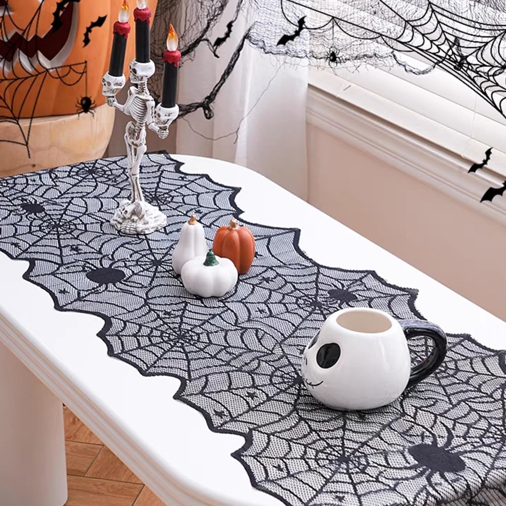 FINGERINSPIRE Stencil per ragnatela 30 x 30 cm riutilizzabile ragnatela e ragno, stencil a tema Halloween per dipingere su pareti, tela, piastrelle, mobili e carta