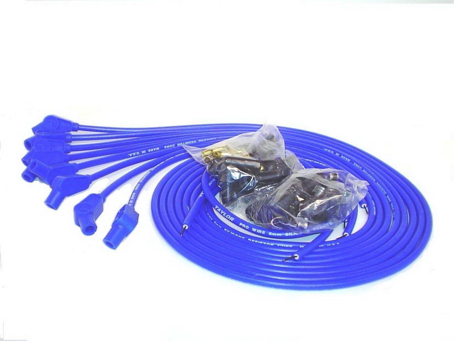 Taylor Cable 70653 8mm Pro Wire Blue Spark Plug Wire Set