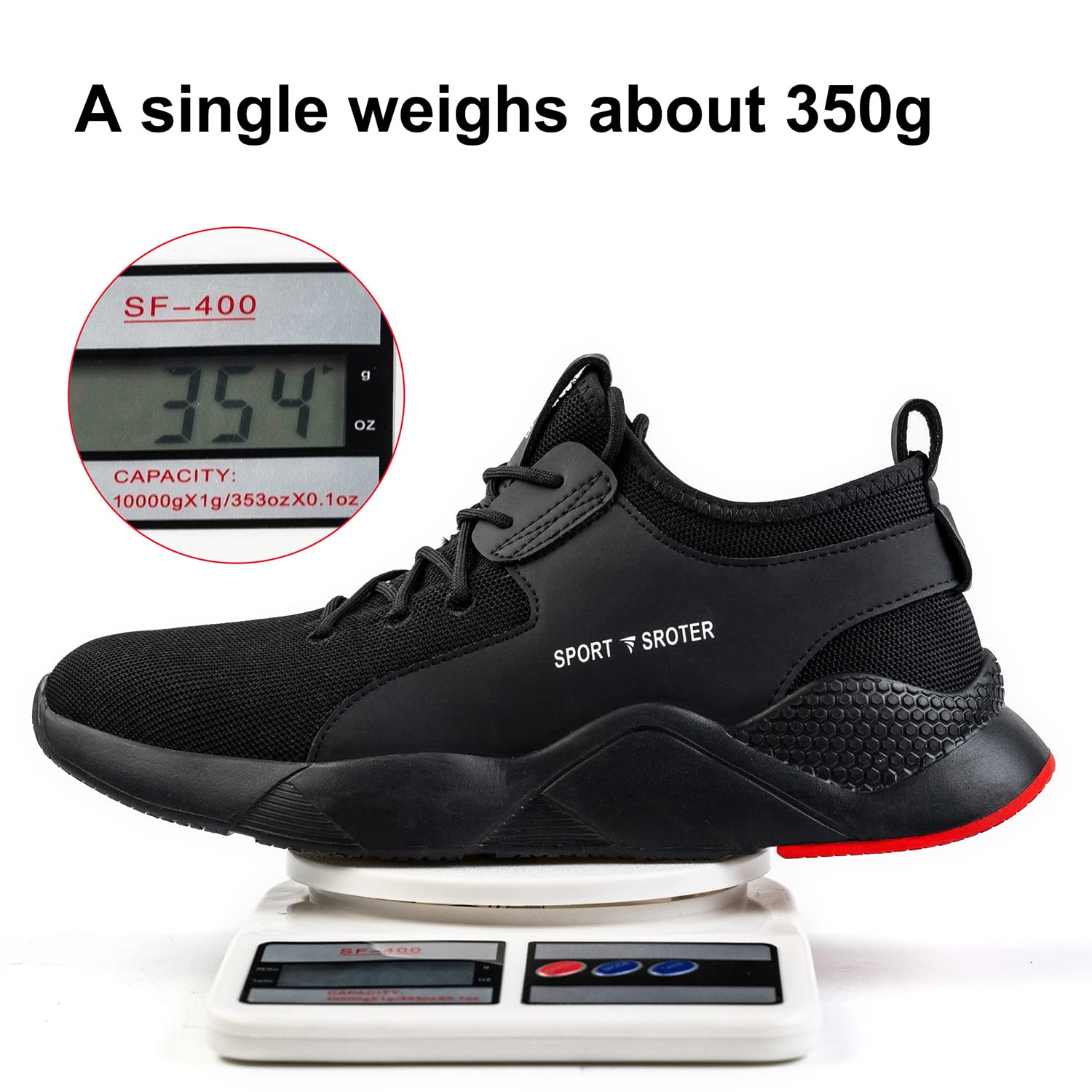 HILAX Scarpe Antinfortunistiche Uomo Leggere Punta in Acciaio Scarpe da Lavoro Donna Comodo Antiscivolo Scarpe da Trekking