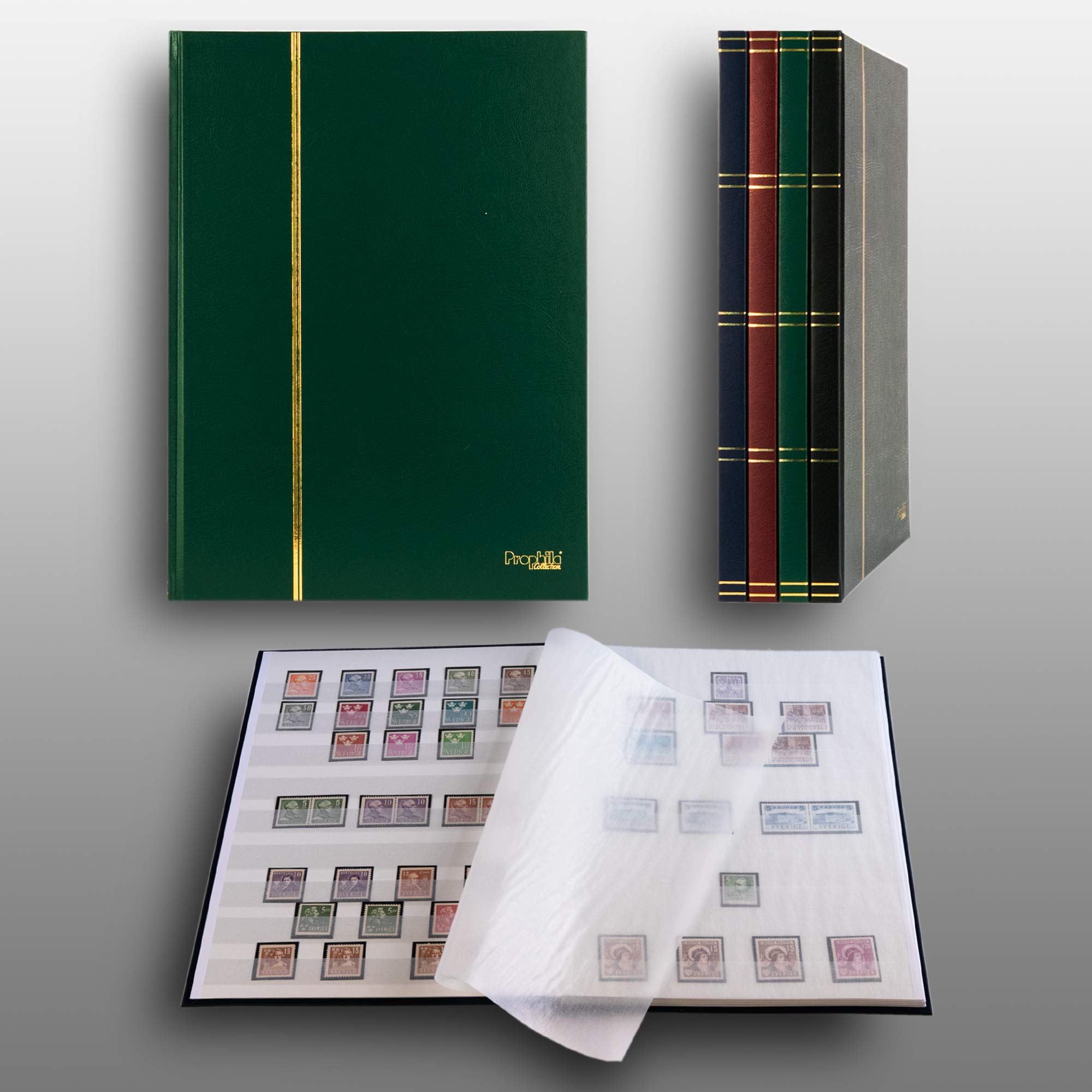 A4 classificatori 16 pagine bianco, Prophila Leuchtturm, verde colori