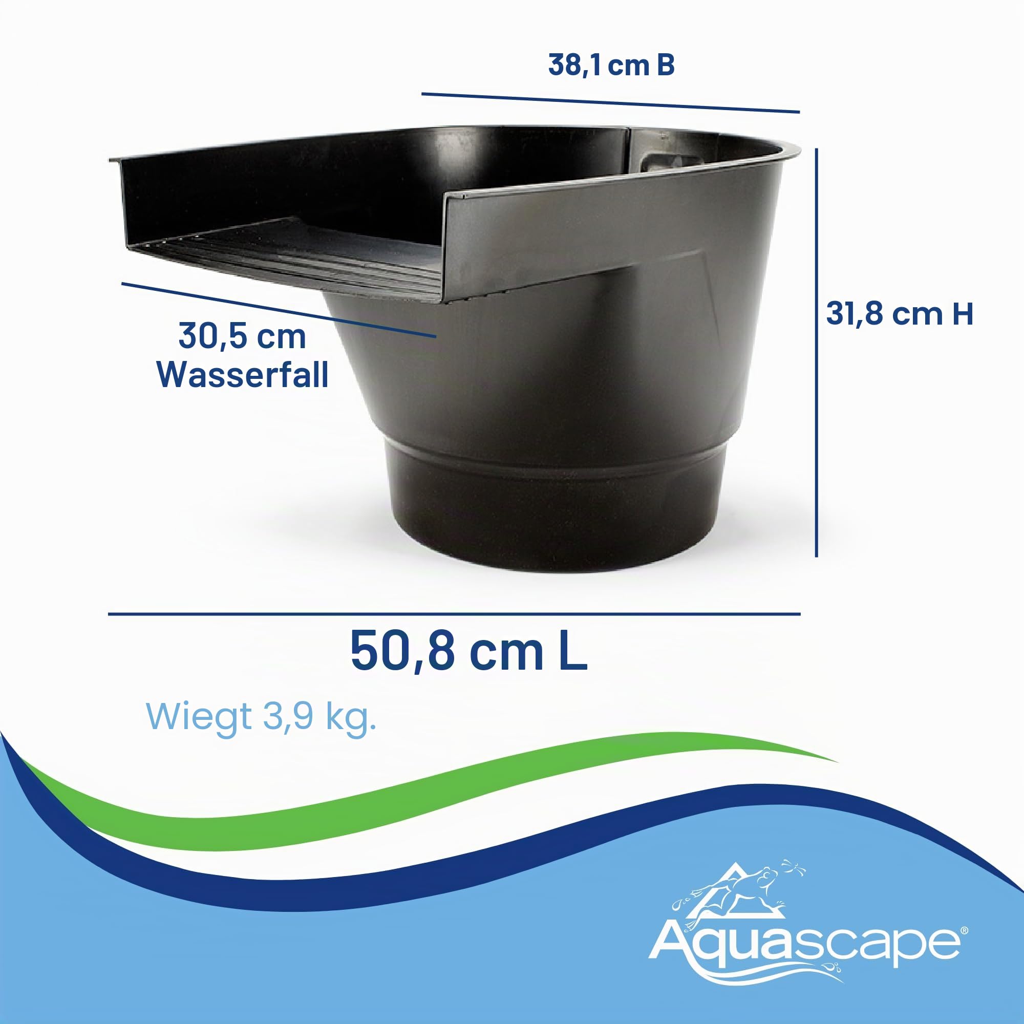 Aquascape 77020 Teichfilter und Wasserfall, effiziente mechanische und biologische Filtration, kompakt
