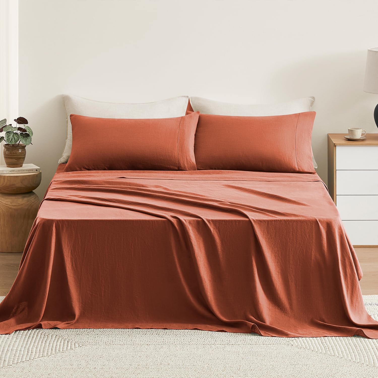 TOSMO 100% French Linen Sheets