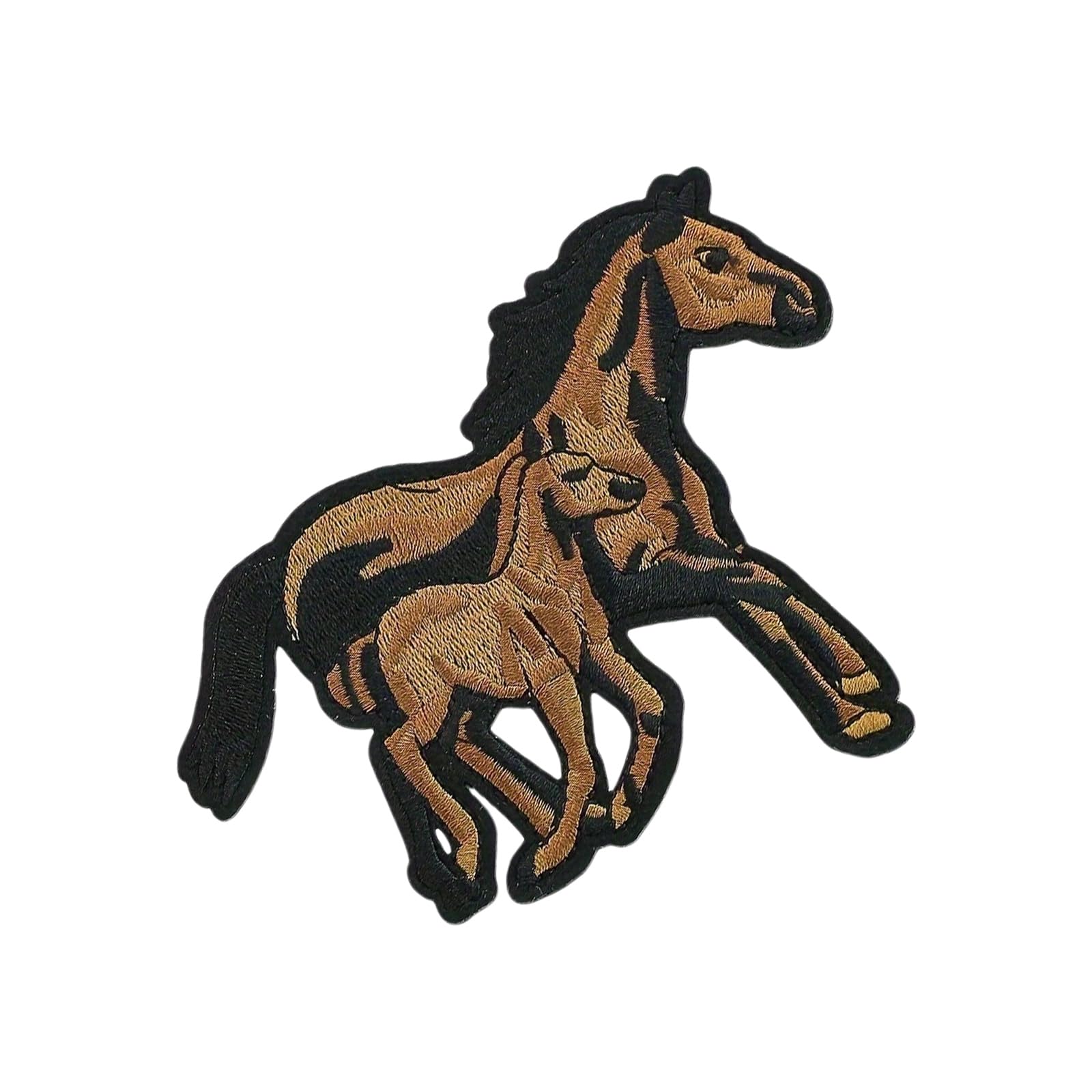 ZWWAAZHF Horse Head Applique Patches Lovely Animal Iron on Patches Ponies Embroidered Repair Sew on Horse Head Embroidered