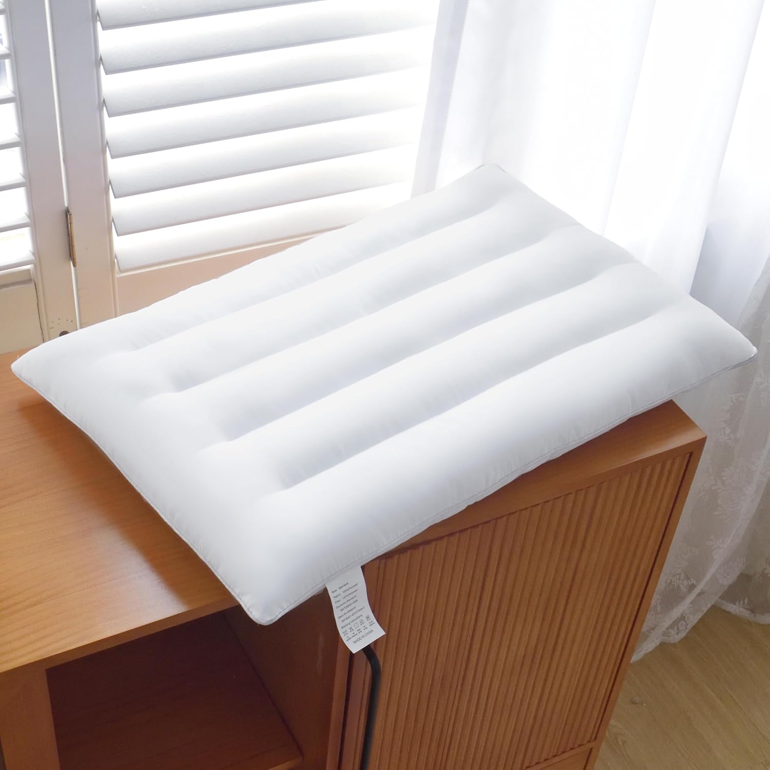 Thin Pillow for Stomach and Back Sleeper Low Pillow Flat Bed Pillow Flat Design Pillows Ultra Slim 2.5 Inches Deeper Sleep (Pack of 1) 1 26*18*2.5 inch