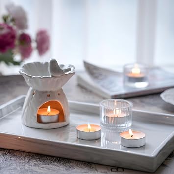 Tealight Candle Holder 12Pcs Small Glass Tea Light Holders Votive Candle Holders for Table Centerpiece Home Decor, Wedding, Birthday Party, Dining Rooms, Living Room (Clear)