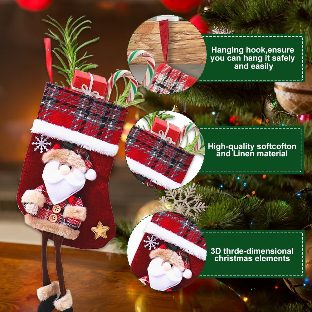 Decoración Navidad Etiquetas Madera Personalizados - 6 Medias Con Etiquetas  Madera - 18 Pulgadas Decoración Calcetines Navidad, image size:1000x1000