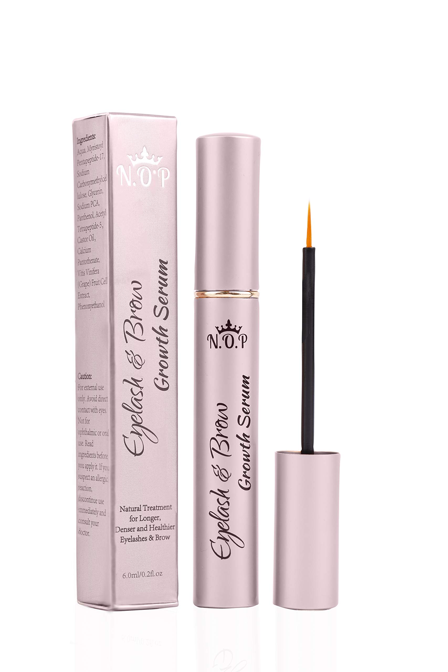 Eyelash & Eyebrow Serum With Castor Oil - Eyelash Growth Serum to Grow Lashes - Eyelash Enhancer - Eyebrow Serum Rapid Growth - Thicker, Stronger, Healthier Lashes & Brows 6ml