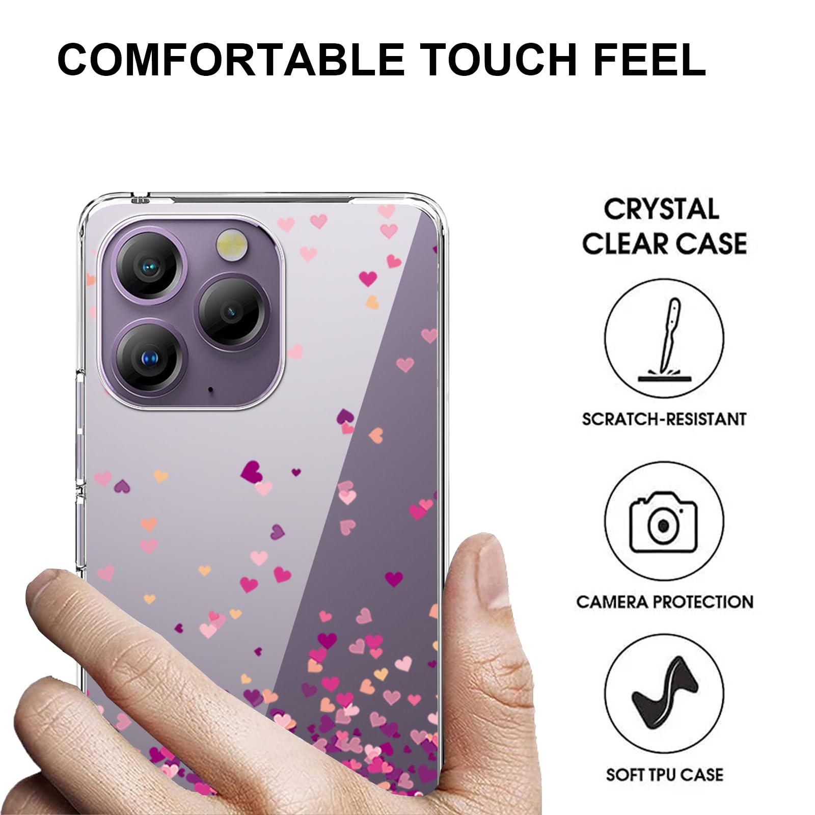 YQINHHME Coque De Protection Pour ZTE Blade A75 5G (6,60 Pouces), Noir, Antichoc En Silicone Souple, Ultra Mince Anti-rayures TPU Bumper Cover Pour ZTE Blade A75 5G - DUO4