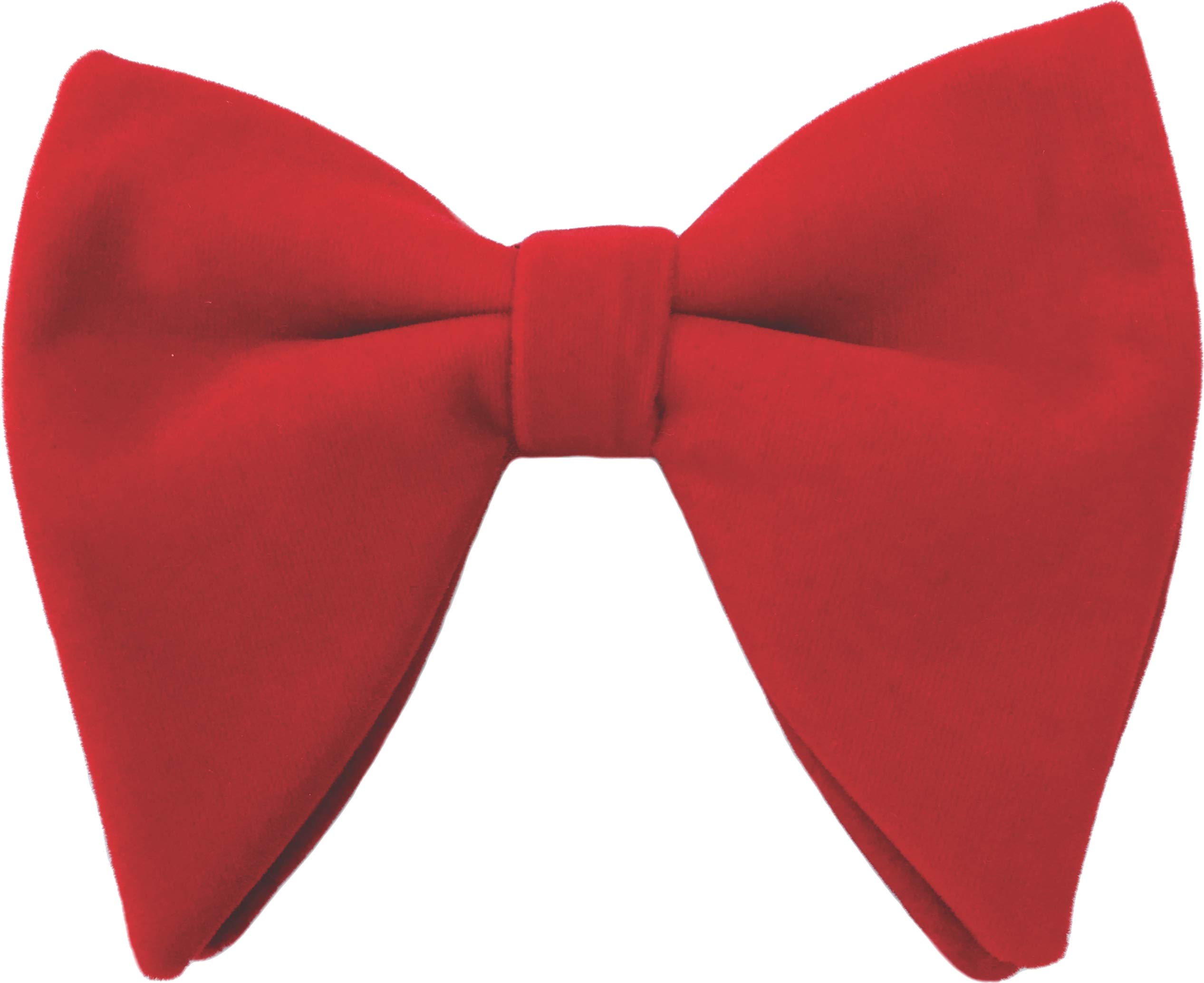 Justar Men's Velvet Bow Ties Pre-Tied Oversized Bowtie Formal Tuxedo Butterfly Big Bowties (Red)