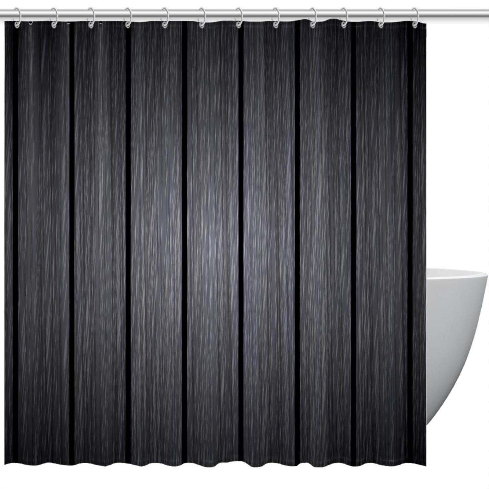 Rideau de douche imperméable anti-éclaboussures 183x183 bois gris