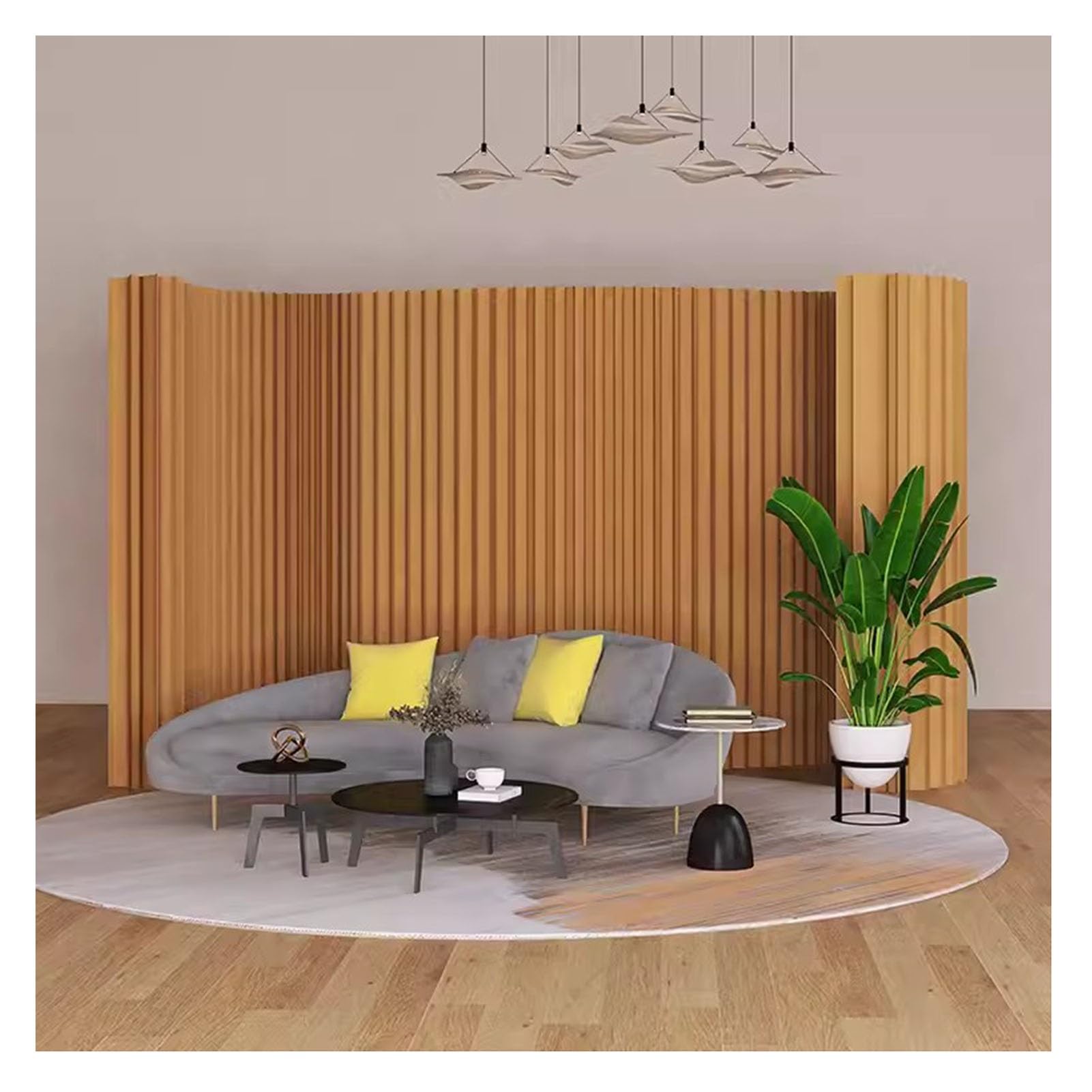 JCWGLY Room Dividers Folding Retractable Room Divider Paper Screen Partition, Creative Screen Partition for Home/Office/Clothing Store/Live Streaming