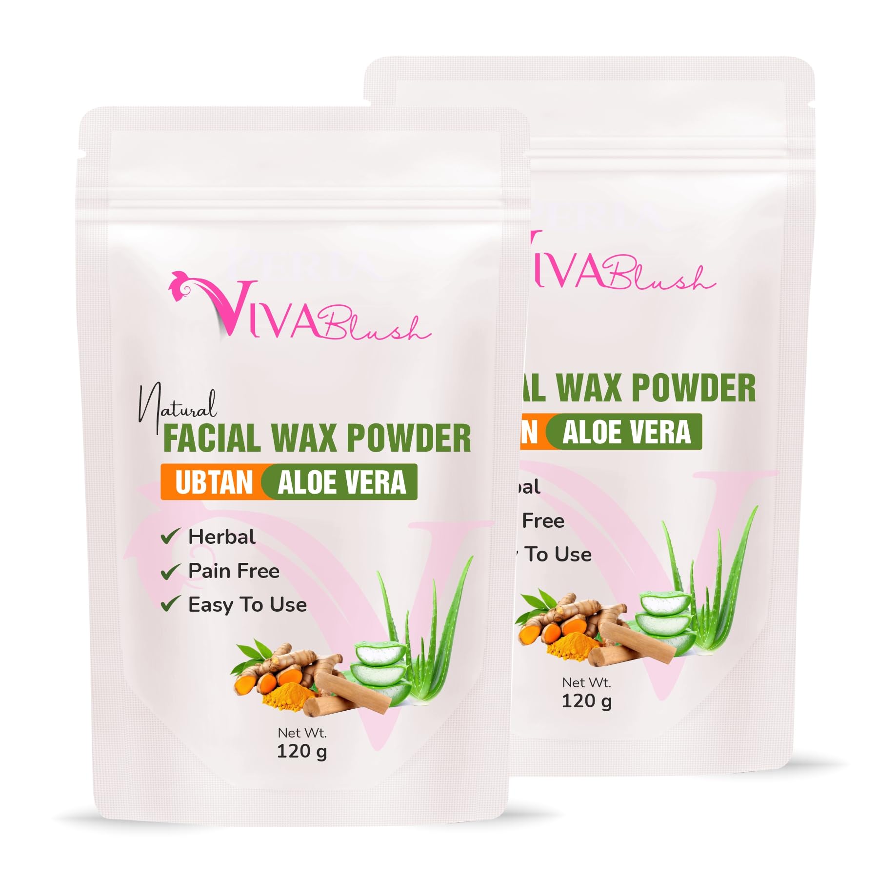 VIVABLUSH Facial Wax Powder for Hair Removal with Ubtan & Aloevera, Painless Herbal Facial Hair Removal Powder for Women No Harmful Chemicals, No Irritation, No Skin Rashes - 120 gm -(Pack of 2) (B0D3F65J4R) Amazon Price History, Amazon Price Tracker