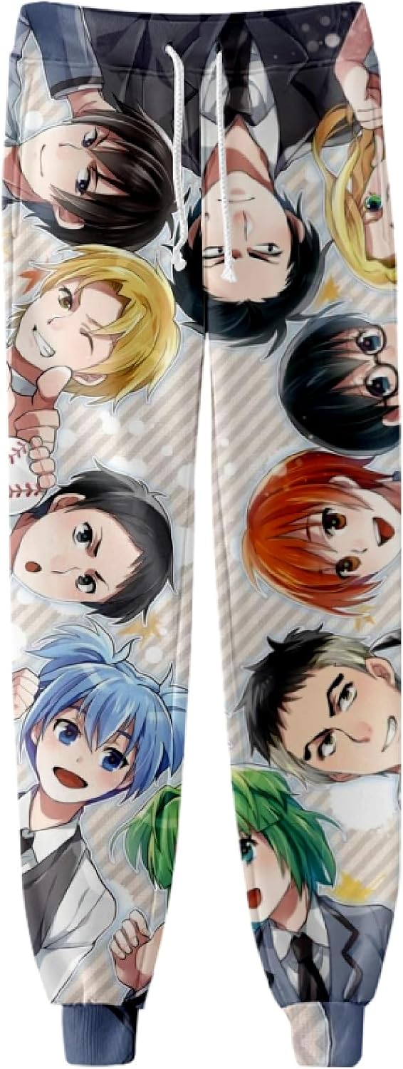 ISaikoy Anime Assassination Classroom Pants Koro Sensei Trousers Gym Joggers Drawstring Cosplay Costume Sweatpants