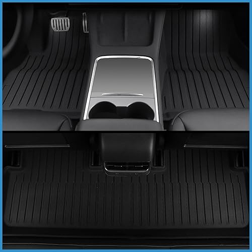 Miniatura 3 de LZWELL Alfombrillas de coche compatibles con modelos 3 2021 2022 2023 2024 2024 para todo tipo de clima, alfombrilla delantera y trasera,
