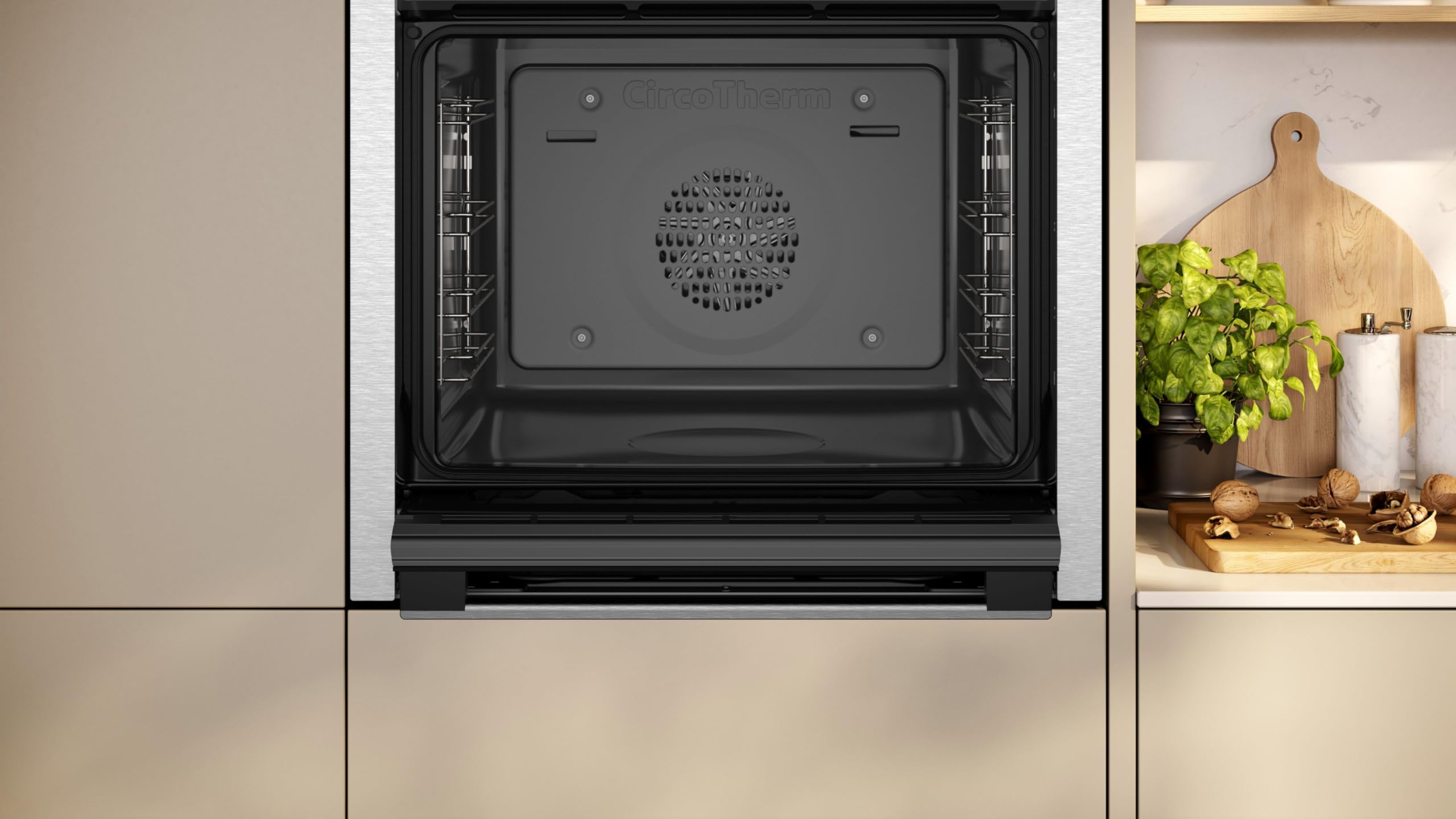 NEFF, N50, B3ACE4AN3B, 60cm Built-in Single Oven features Hide®, Eco Clean with Easy Clean, CircoTherm, Energy Efficiency Class A+ and LCD-Display in Stainless steel — view 11