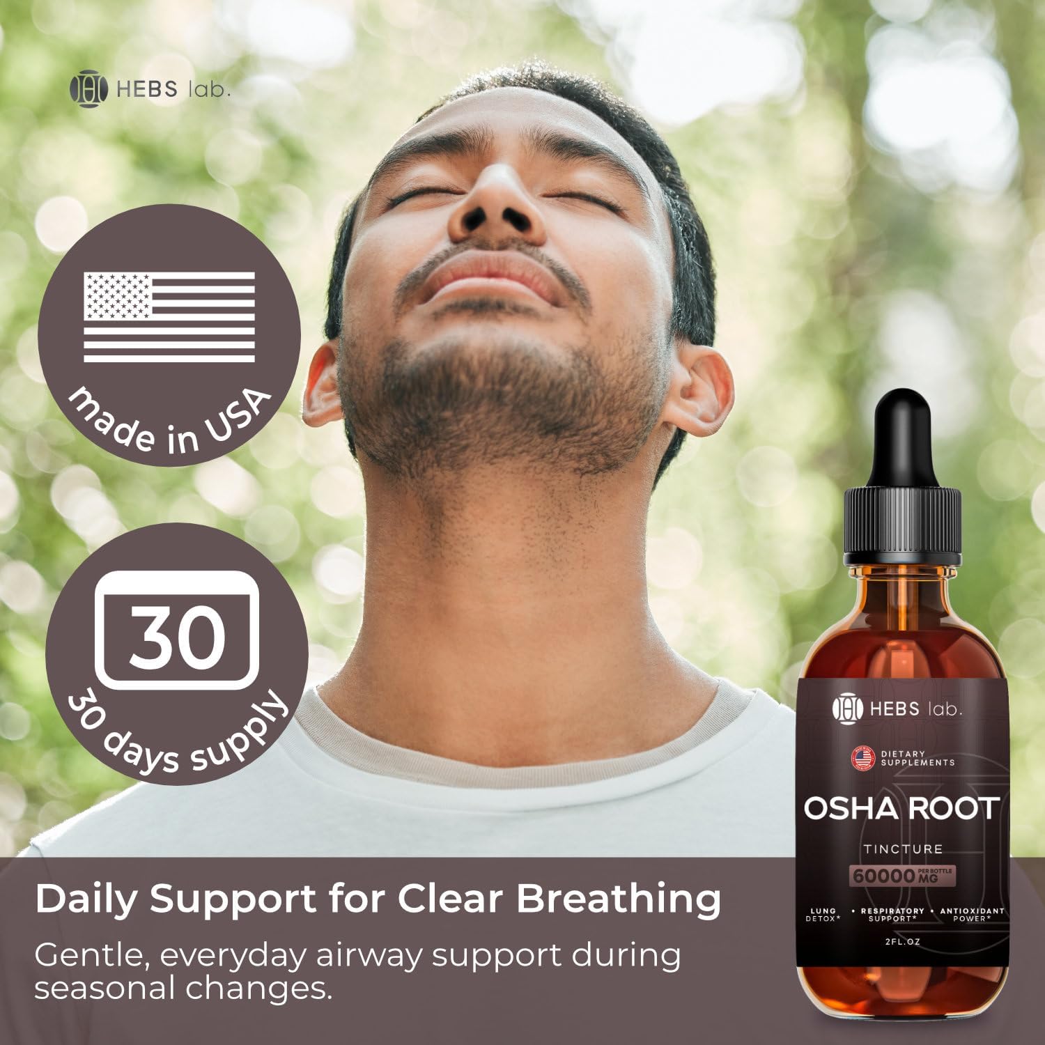 OSHA Root Tincture - OSHA Tincture Herb Extract - Immune Support Supplement - Lung Detox for Smokers - Ligusticum Porteri Extract Helps Quit Smoking 2 FL Oz - Made in USA - Image 2