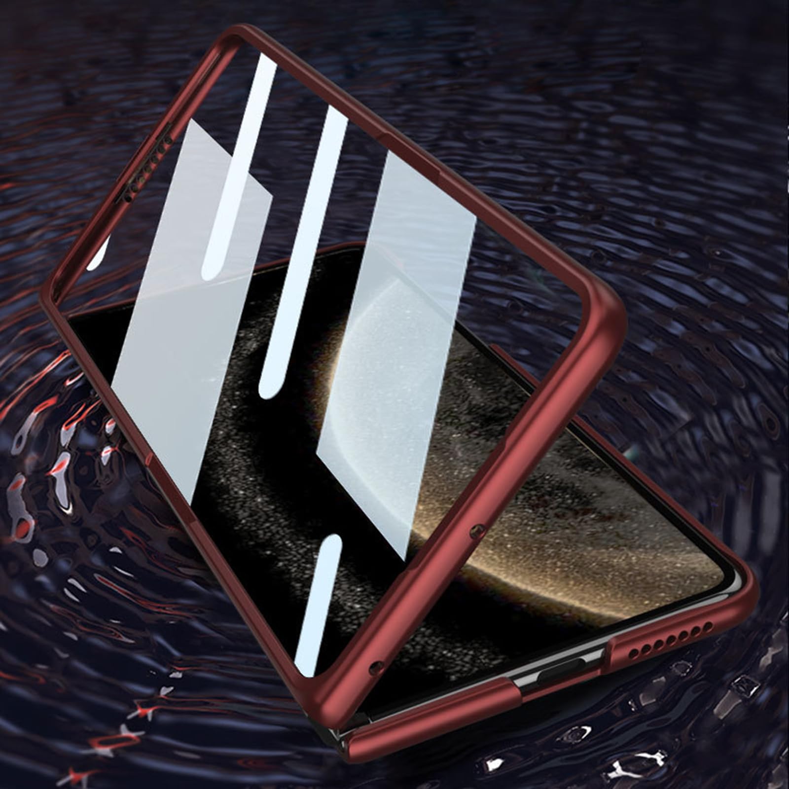 Magnetyczne etui do Huawei Mate X6, ultracienka twarda tylna obudowa z poliwęglanu z folią ochronną na ekran, kamera, odporna na wstrząsy, niebieska, Mate X6