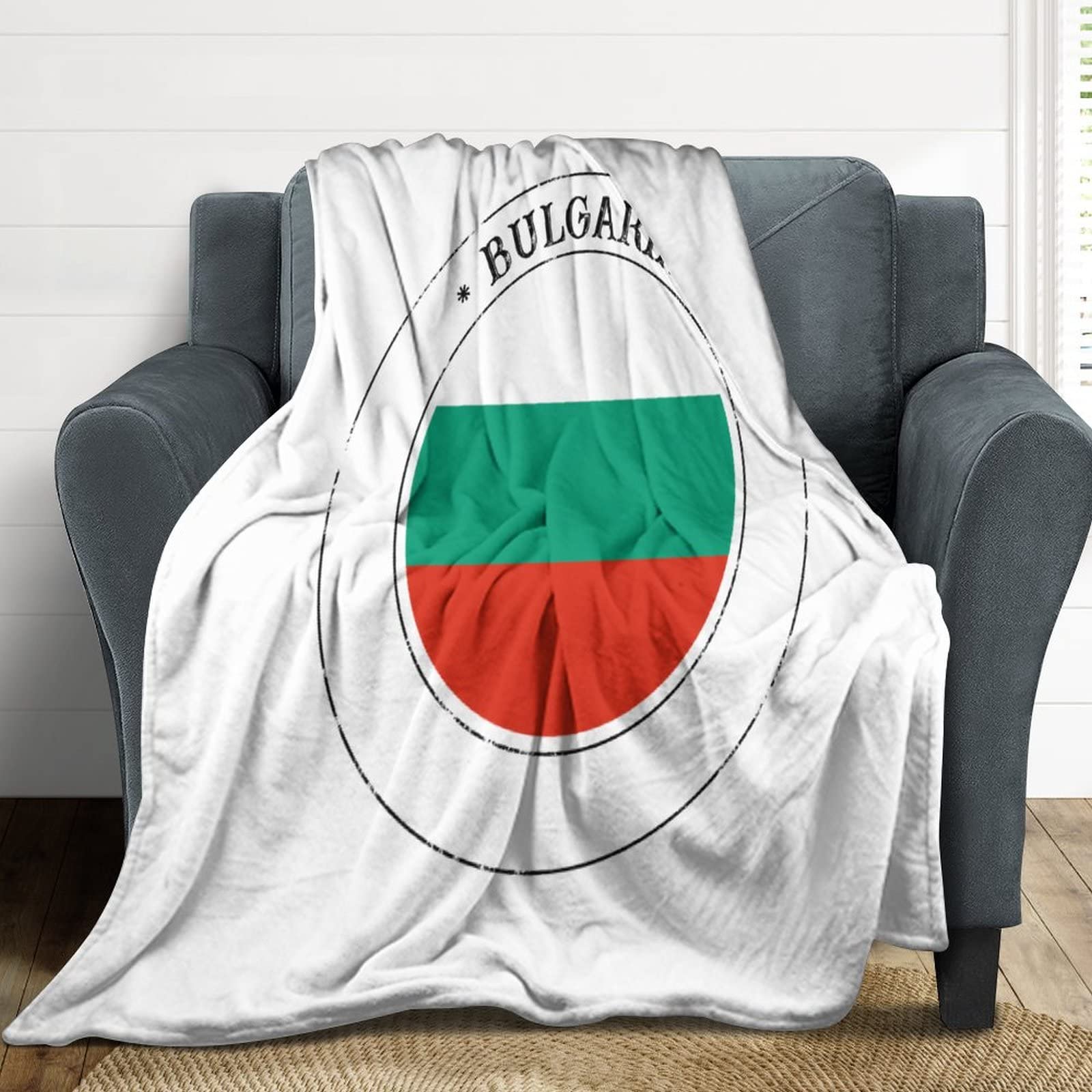 Drapeau Bulgarie sur cette couverture polaire pour retrouver la chaleur du pays