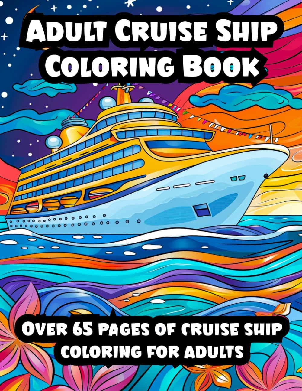 Adult Cruise Ship Coloring Book: Over 65 pages pf Cruise Ship Coloring for Adults