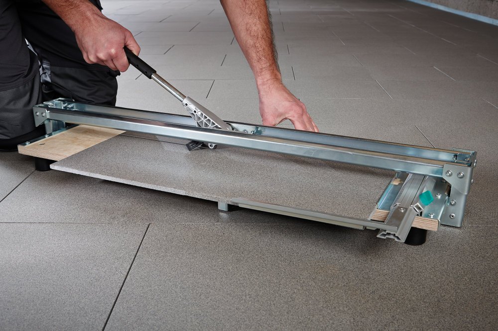 wolfcraft Maszynka do cięcia płytek TC 710 PW, podstawa z multiplexu I 5553000 I Tradycyjna maszynka do cięcia płytek