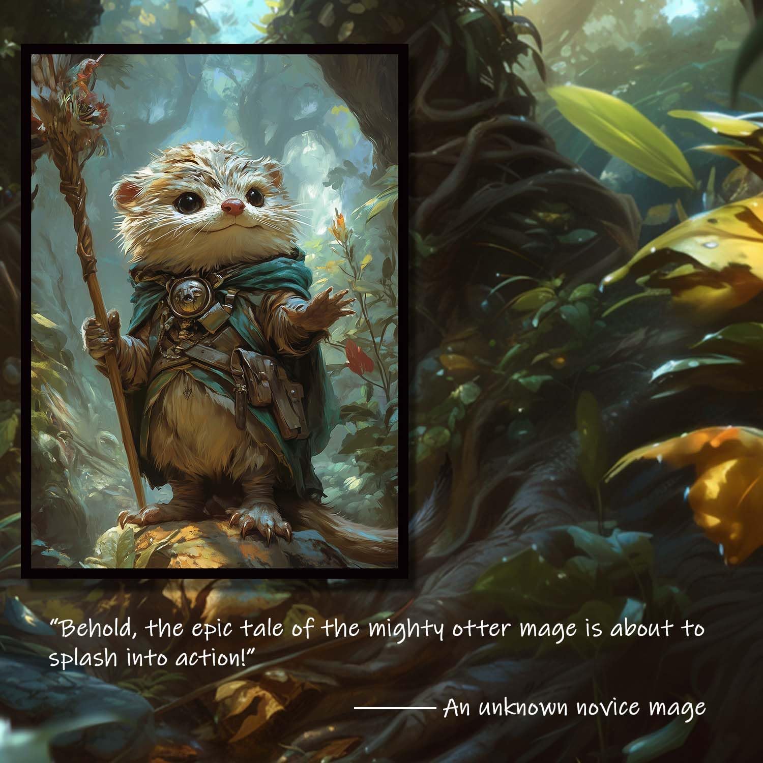 Compatible with Magic The Gathering Card Sleeves(Bloomburrow  Series)-100pack+4 Count Smooth Matte Compatible with MTG and Other TCGs -( Otter Sorcerer : Amazon.ca: Toys & Games