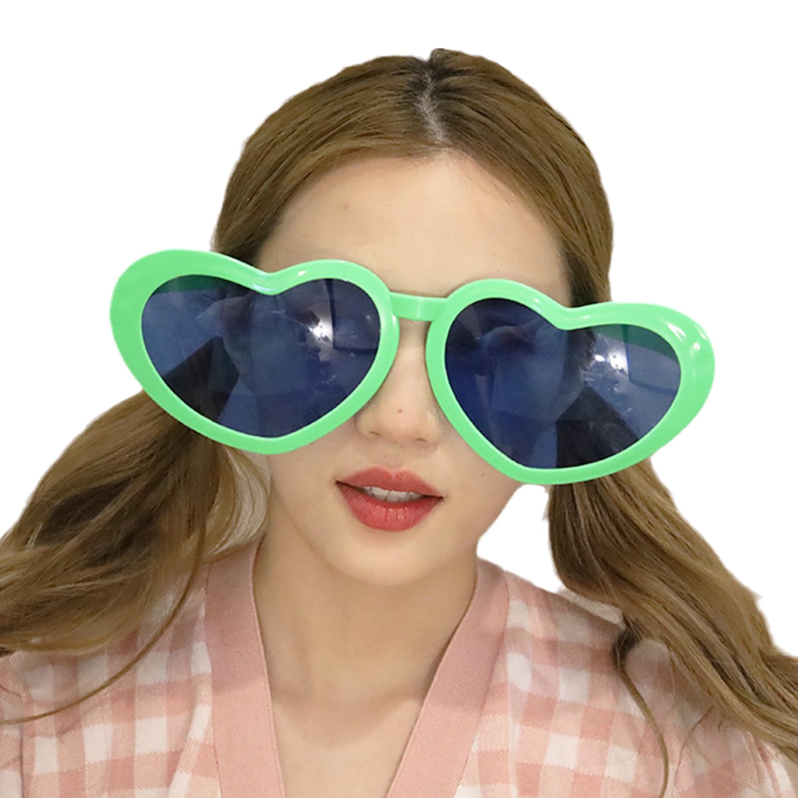 atcdfuw Novelty For Adult Party Props Oversized Heart Eyeglasses Women Street Eyewear Carnivals Humorous Eyewear
