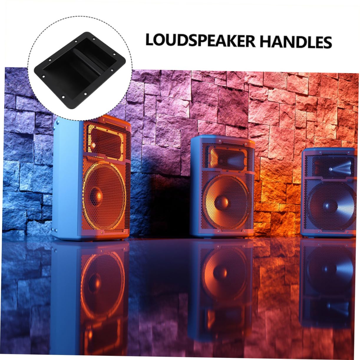 Mikikit 4pcs Plastic Speaker Handle Carry Grip for Amplifiers Comfortable and Secure Mounting for Stage Equipment and