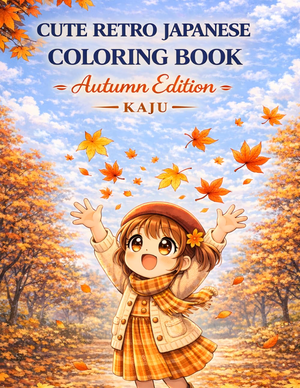 CUTE RETRO JAPANESE COLORING BOOK Autumn Edition: Cozy & Relaxing Autumn Moments to Color (Cozy Chibi Coloring Book)