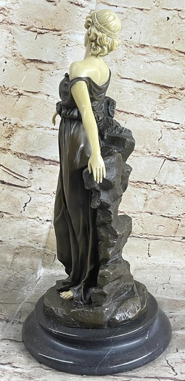 Grand Tour Bronze Bust of Roman Or Greek God - Goddess Sculpture Marble Figurine Hot Cast Handmade Art by Finery Bronze