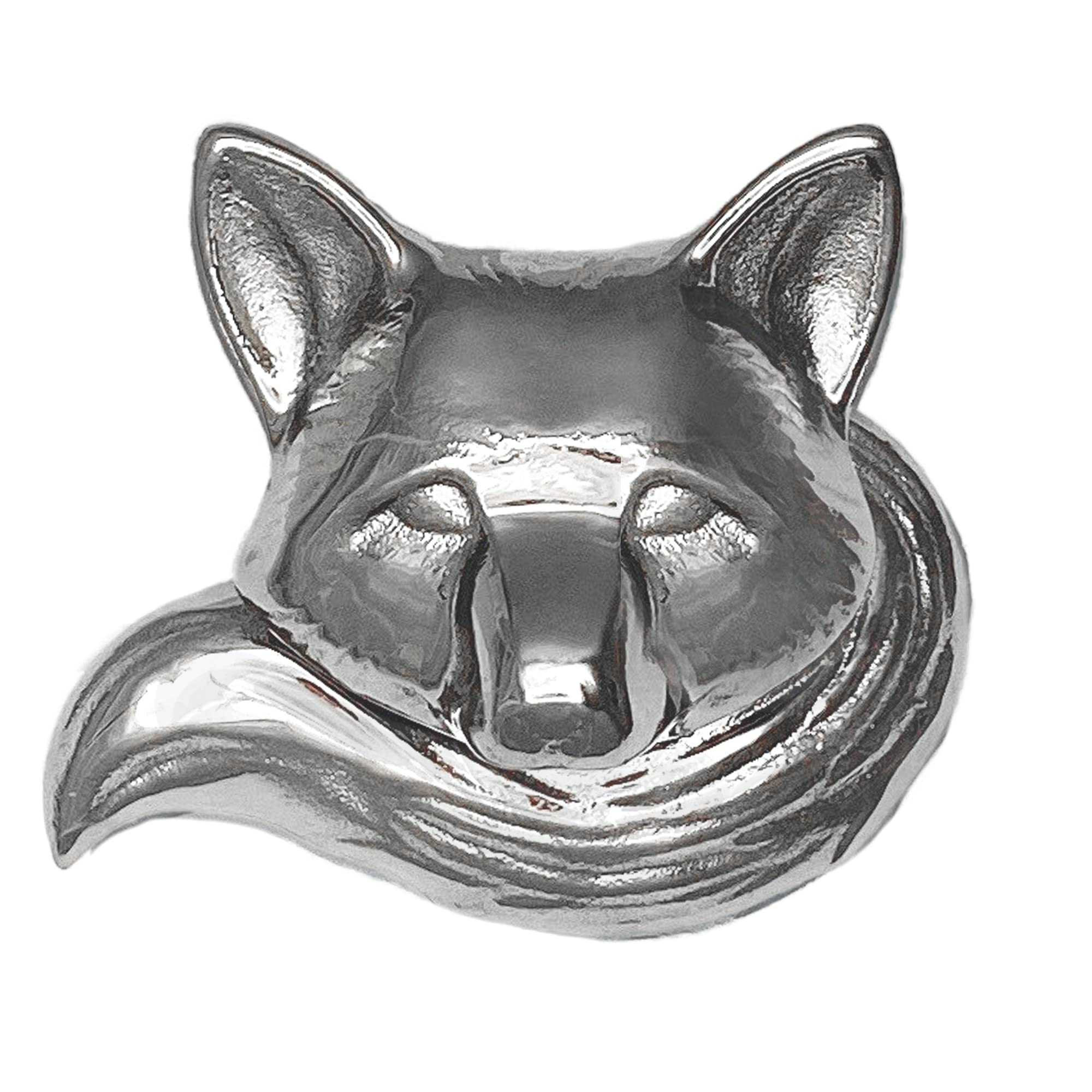 Fox Door Knocker - Nickel Silver (Standard Size)