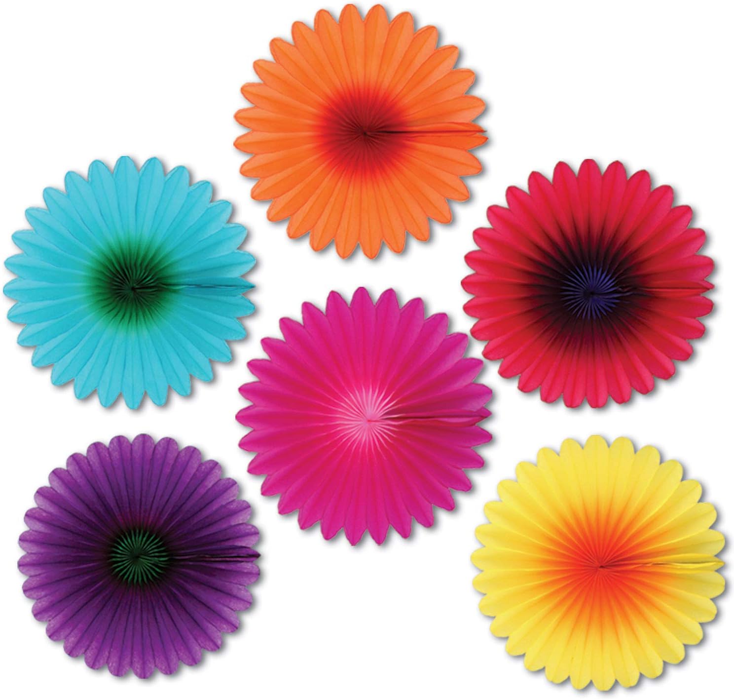 BeistleMini Flower Fans Party Accessory (1 count) (6/Pkg)