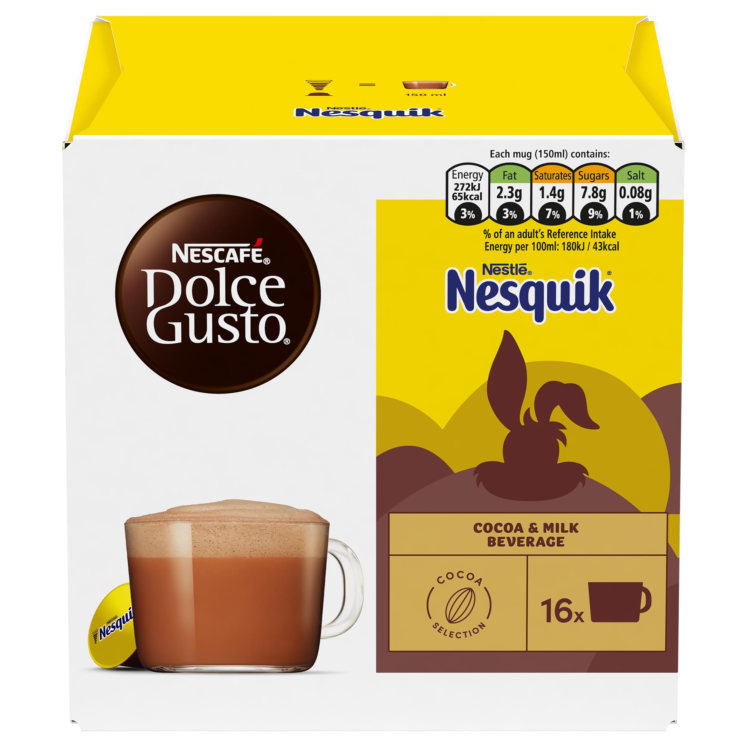 Nescafe Dolce Gusto Nesquik Chocolate Capsules (Pack of 16)