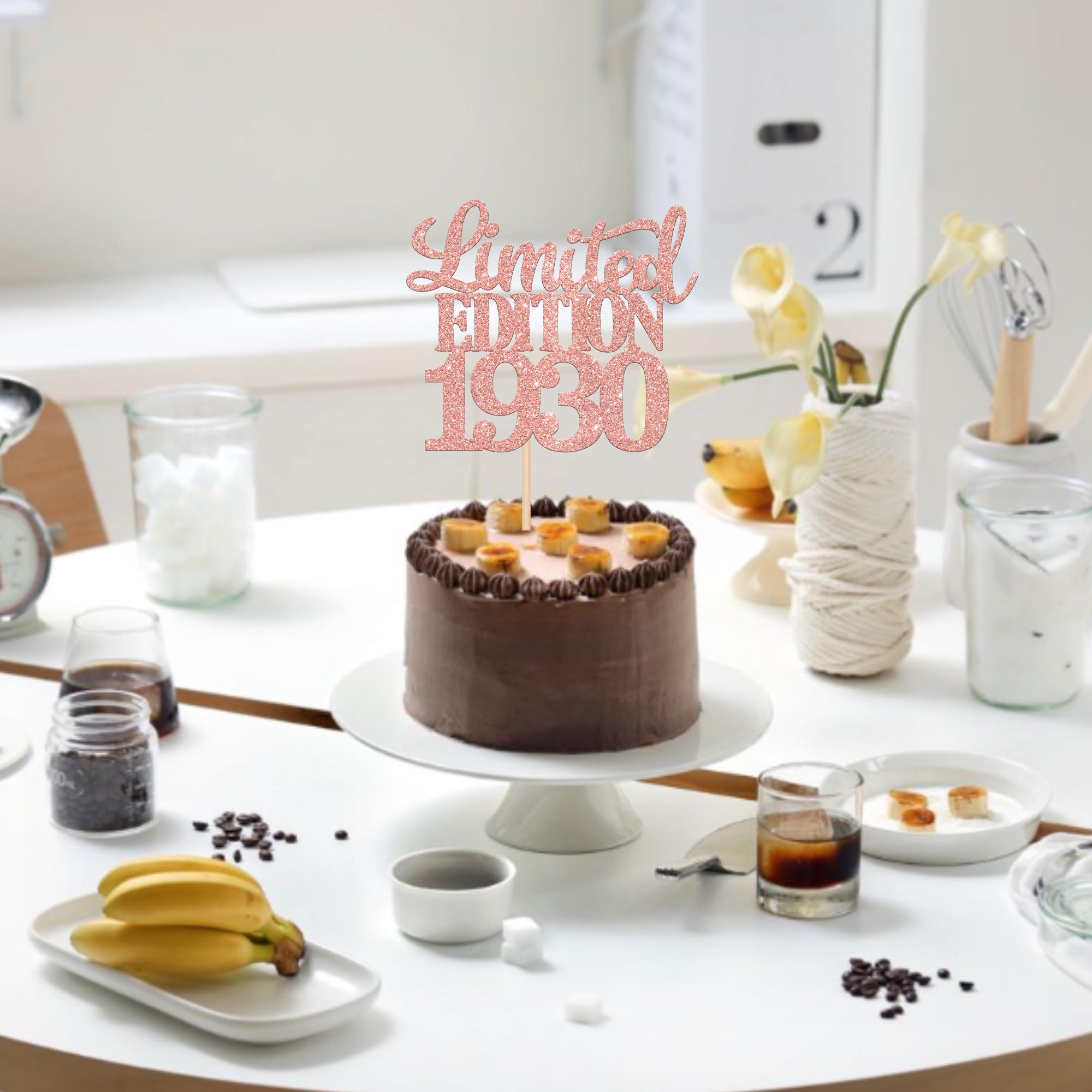 Amazon.co.jp: 限定版 1930 ケーキトッパー ローズゴールド Happy 95th