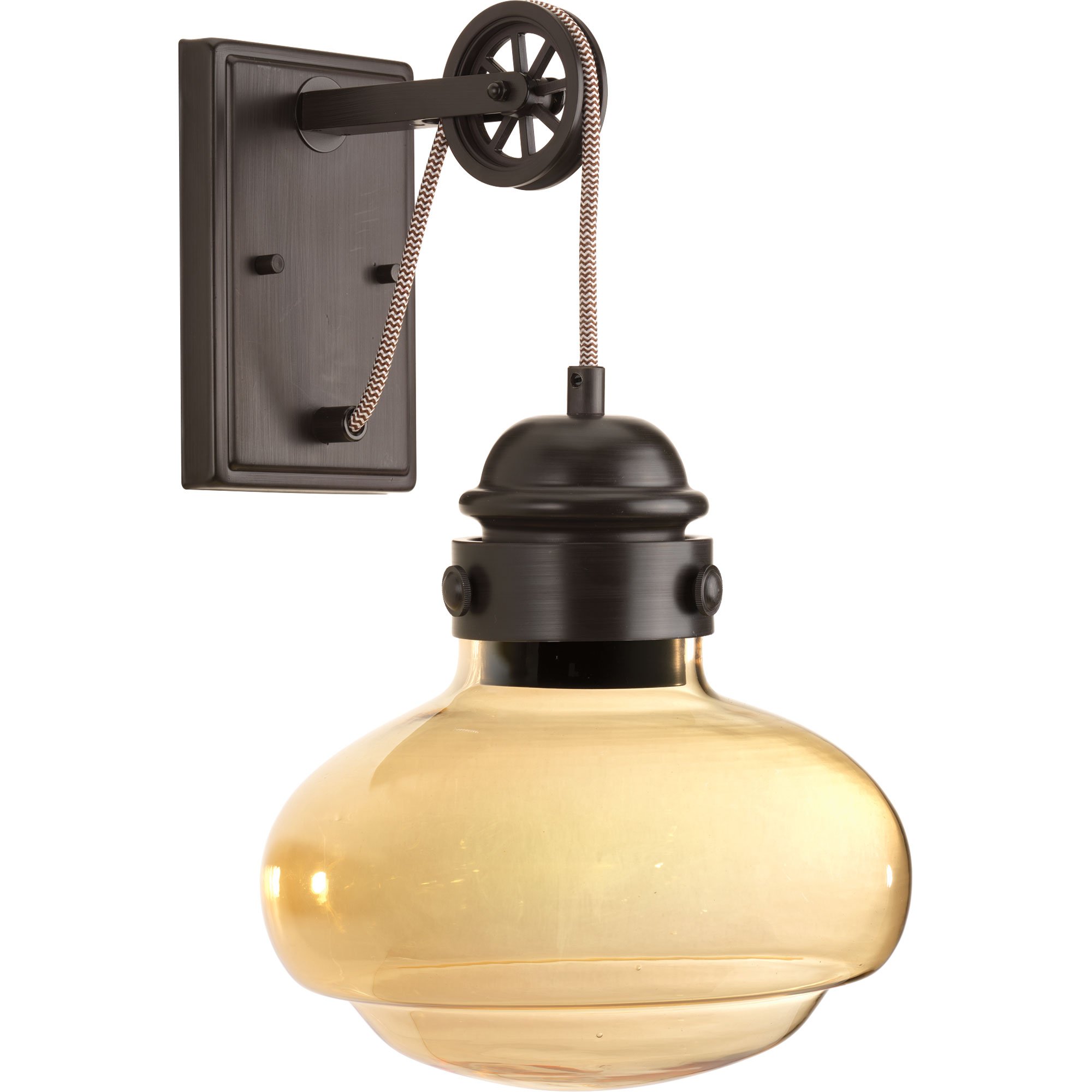 Progress Lighting P7125-2030K9 Beaker One-Light Wall Sconce, Antique Bronze