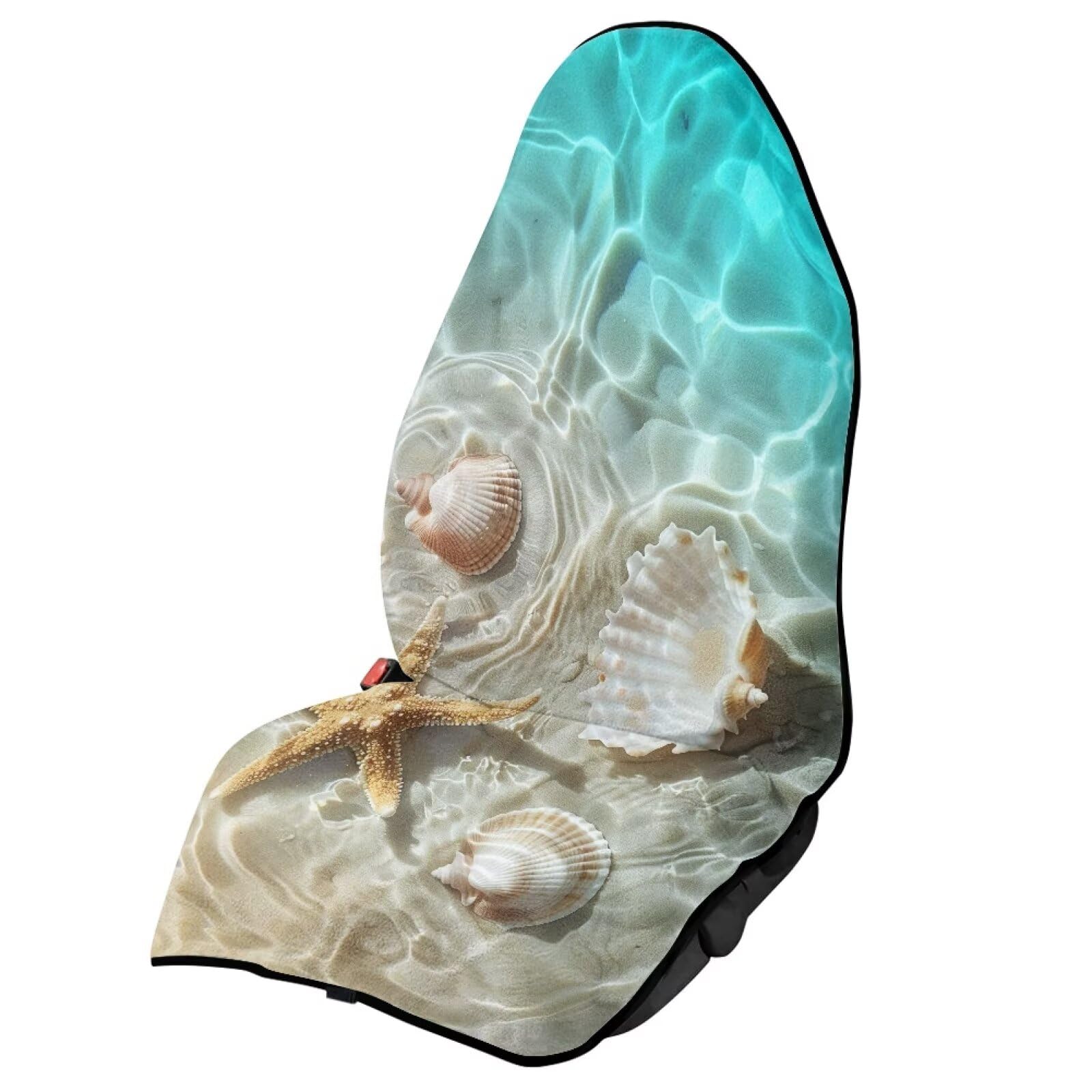 Starfish Shell Car Seat Cover Protector Waterproof Soft Auto Seat Covers Anti-Slip Easy to Install Automotive Vehicles Seat Cover Protectors Universal Fit Most Cars